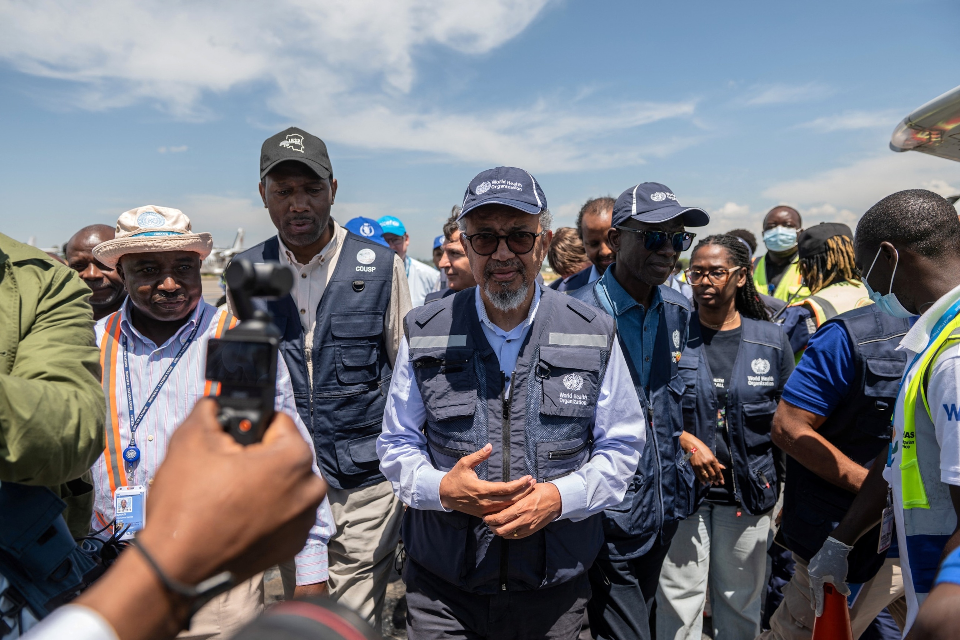 PHOTO: WHO chief rallies community in Congo's Ebola response, calls for more funding