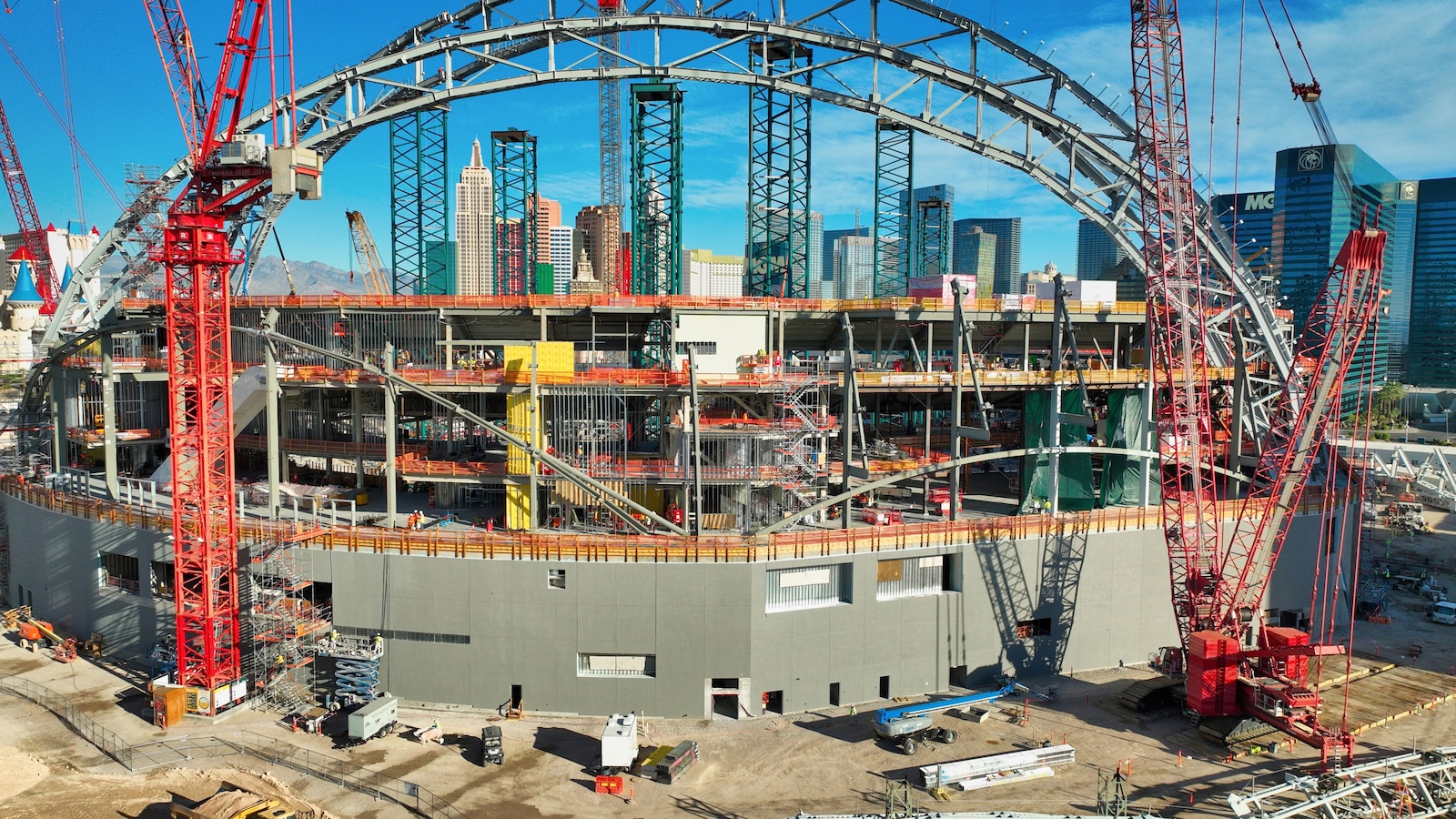 Second Steel Arch Rises as A's Vegas Stadium Takes Shape