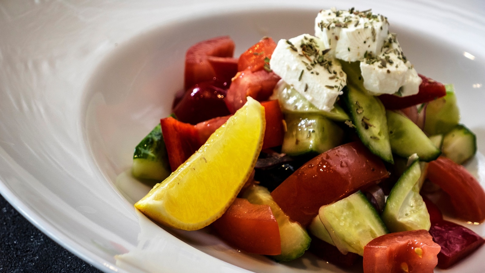 In this August 9, 2018, file photo, Greek salad is shown.