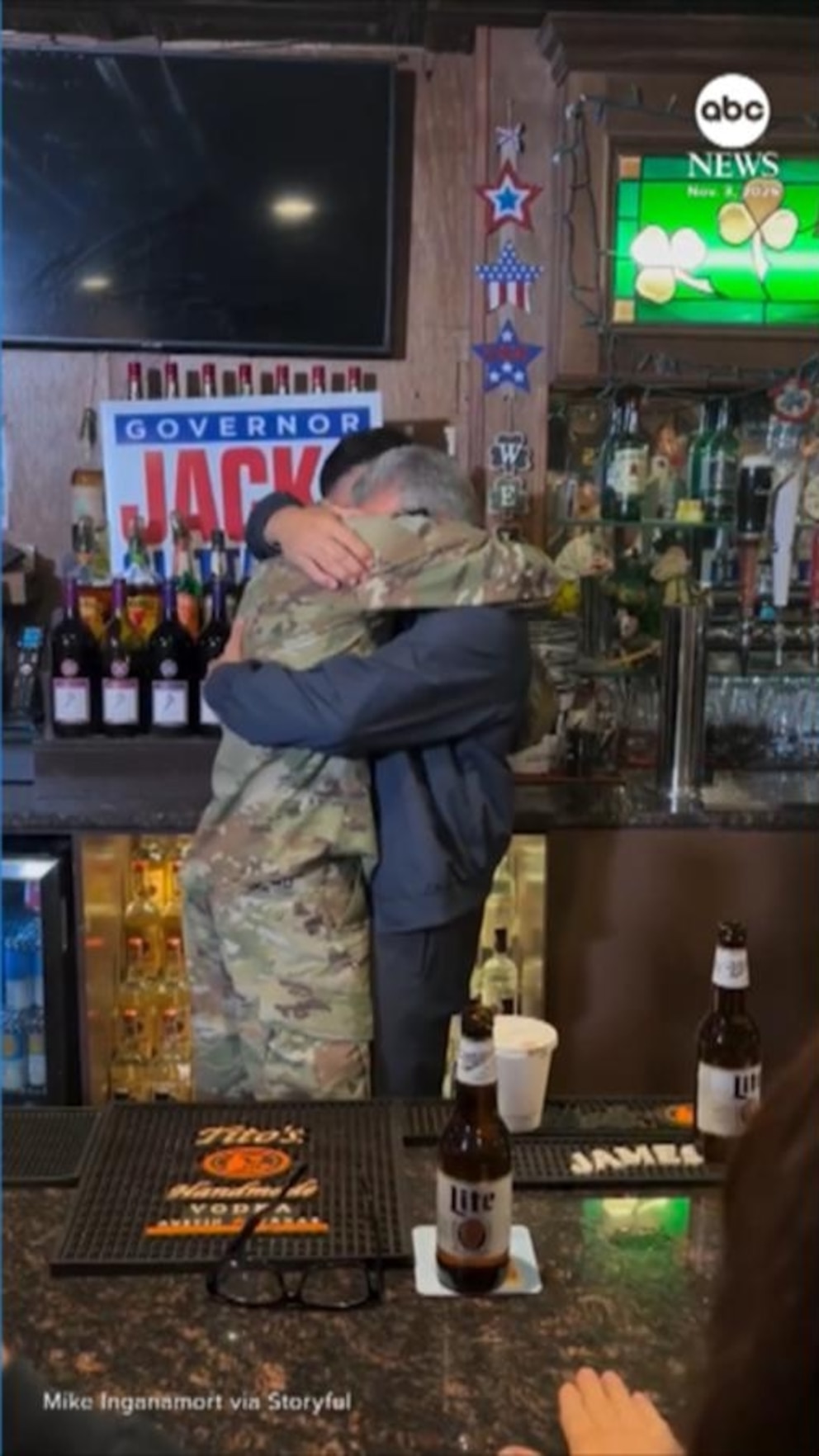 WATCH:  NJ gubernatorial nominee surprised by son's return from Army on eve of election