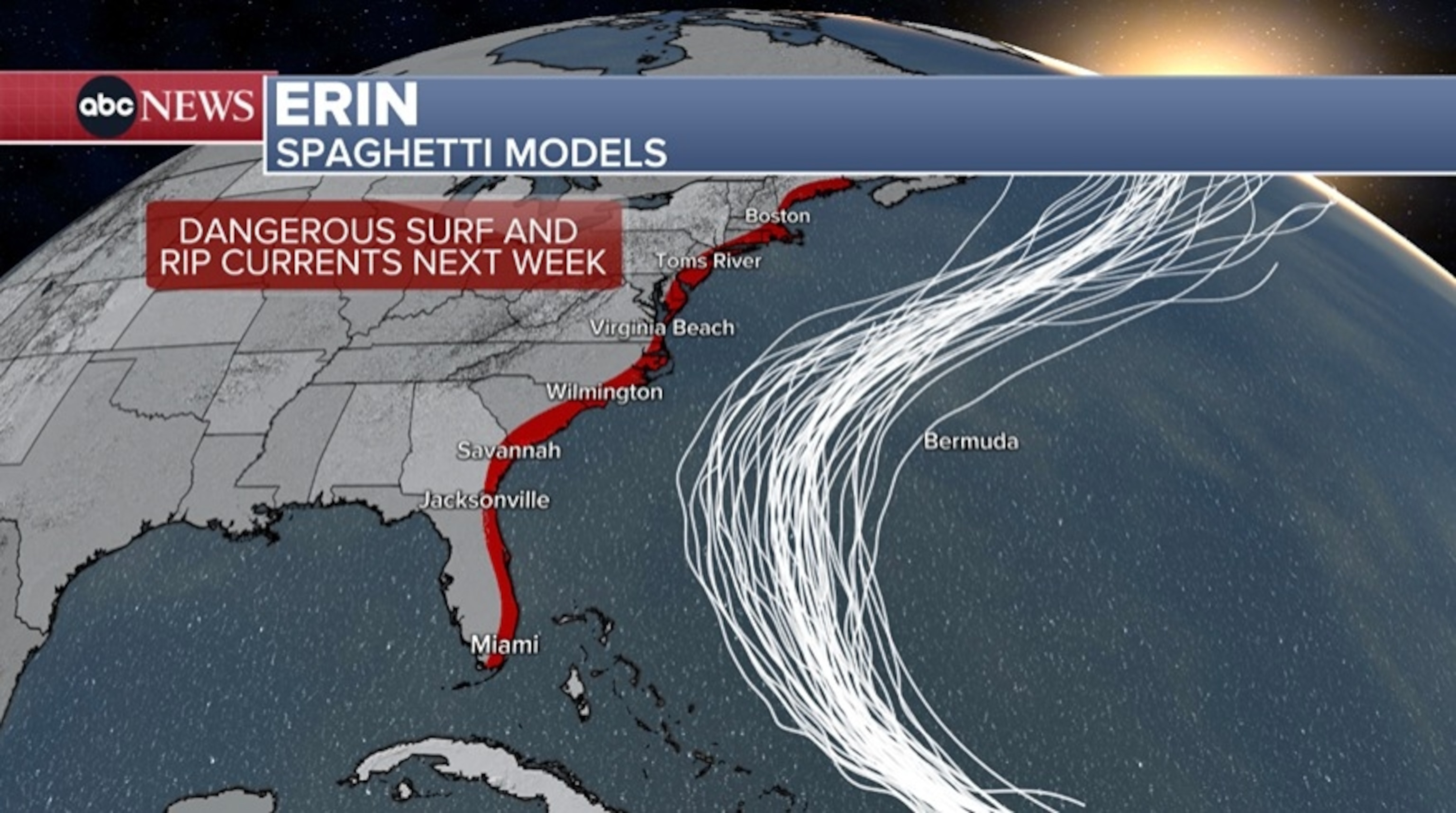PHOTO: hurricane erin spaghetti models