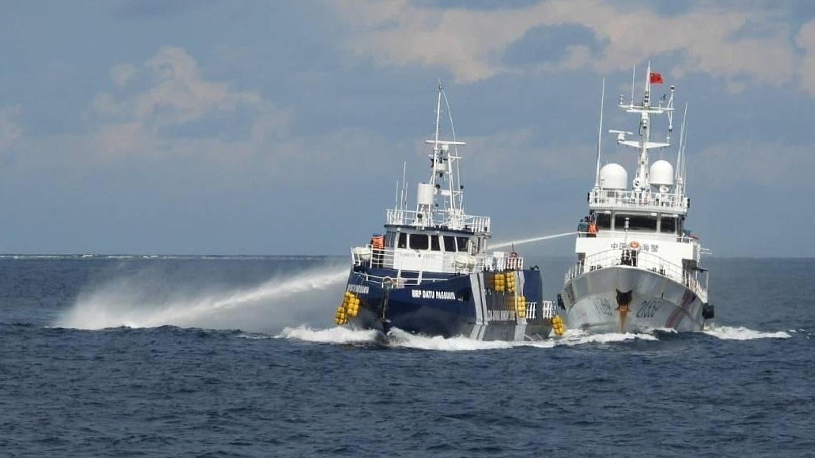 Chinese coast guard rams Philippine vessel off island in South China Sea