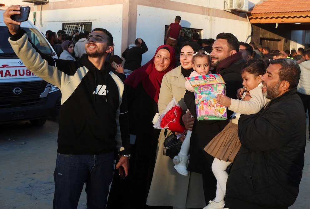 PHOTO: Families reunite with children who were evacuated from Gaza as premature babies, in Gaza Strip
