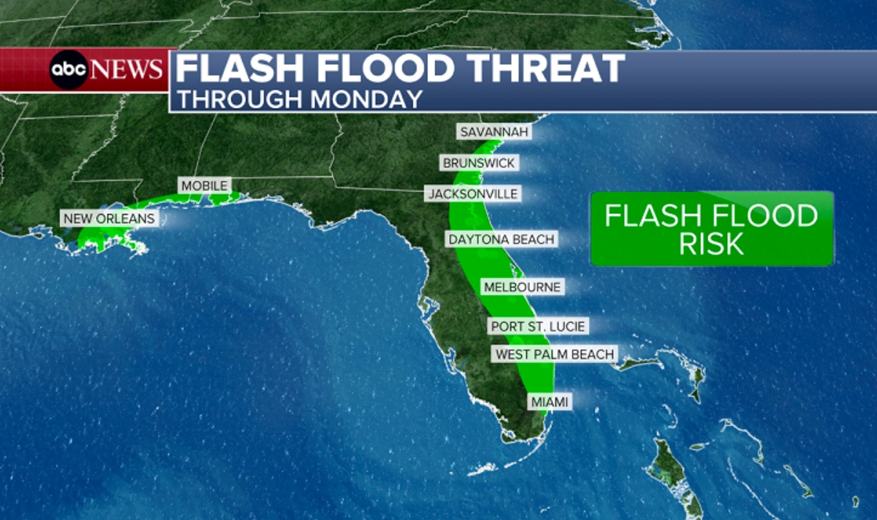 PHOTO: flash flood threat map