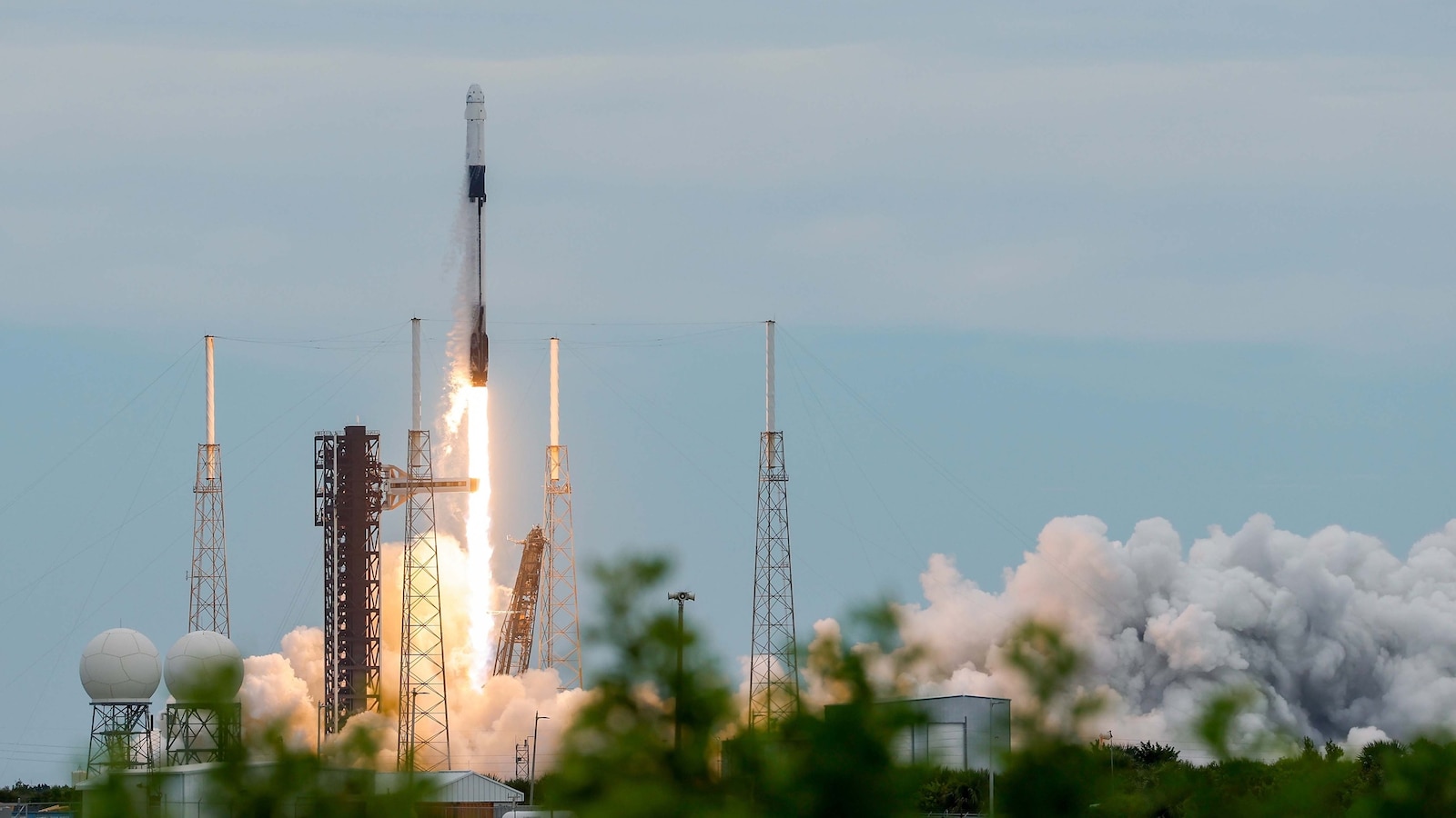 The SpaceX Falcon 9 rocket and Dragon spacecraft carrying Canadian Space Agency astronaut Joshua Kutryk, NASA astronauts Jessica Watkins and Luke Delaney, and Roscosmos cosmonaut Sergey Teteryatnikov lifted off successfully at 11:10 a.m. ET, from Space Launch