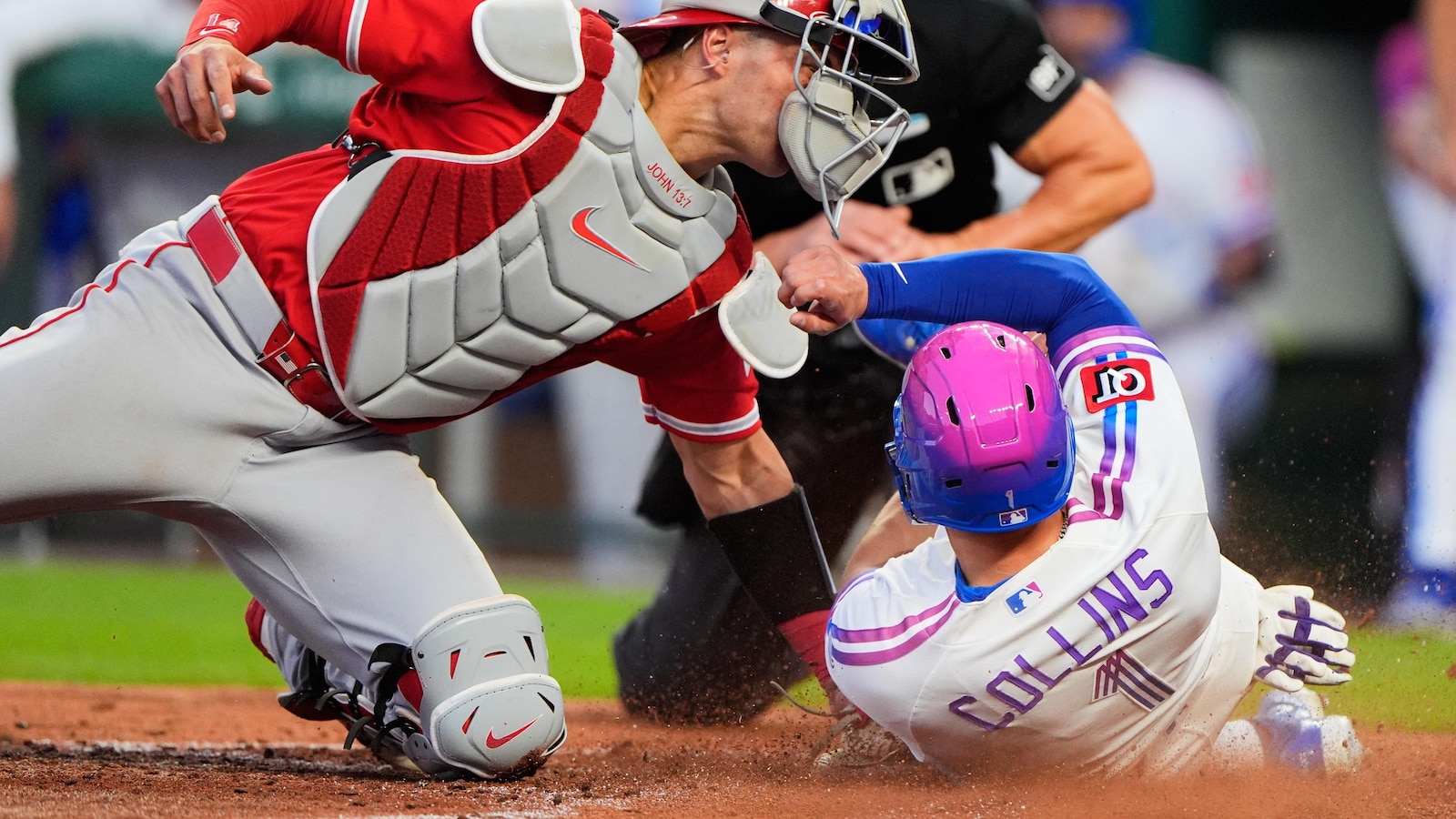 Collins' 2 RBIs, Cameron's 6 strikeouts help the Royals to a 6-3 win over Angels