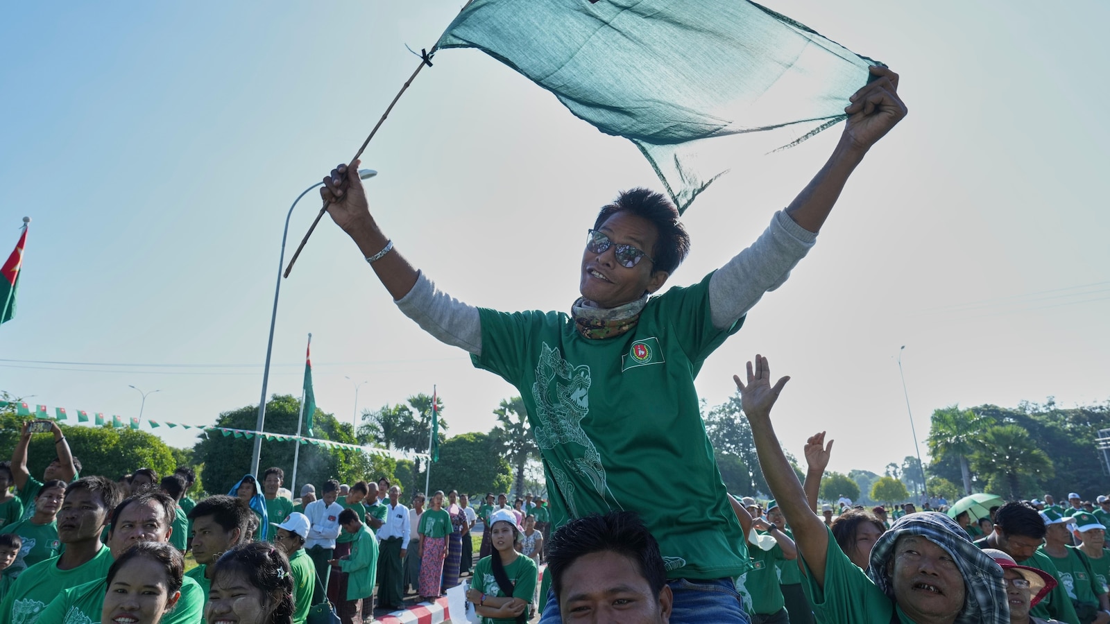 A military-backed party in Myanmar holds rallies as campaigning begins for December election