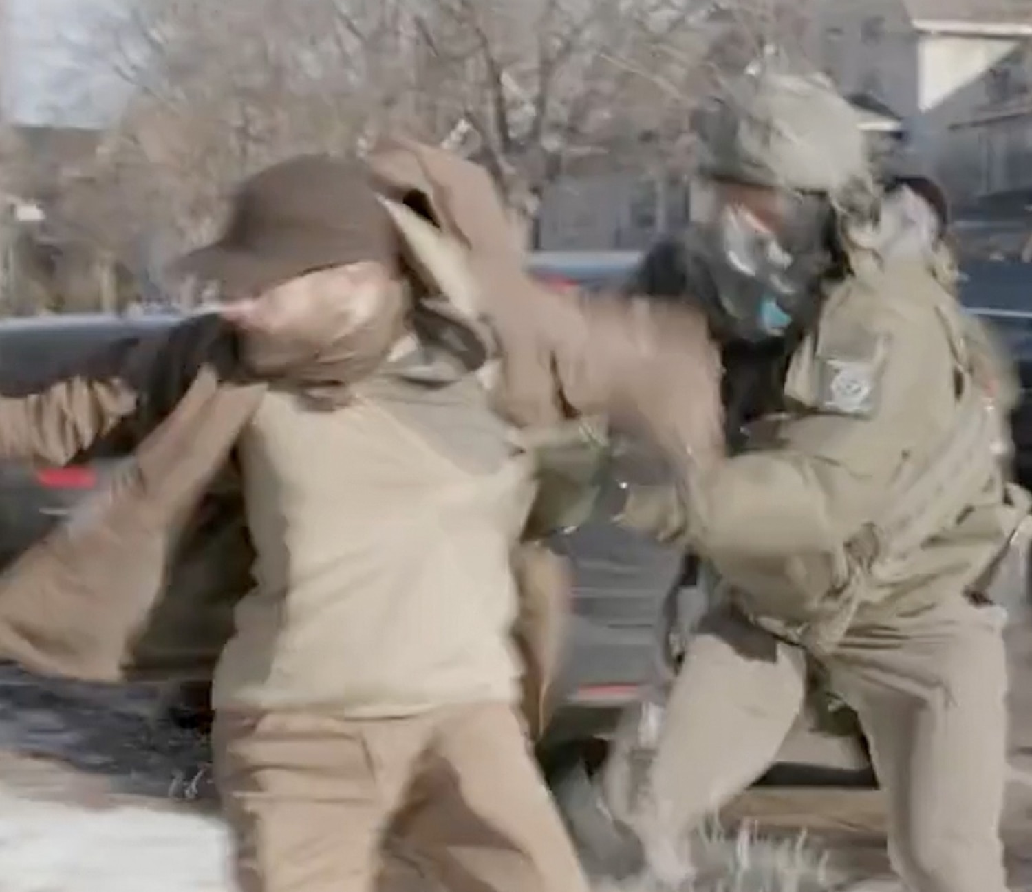 A still from a video that shows Alex Pretti in a confrontation with federal agents in Minneapolis on Jan. 13, 2026. The News Movement