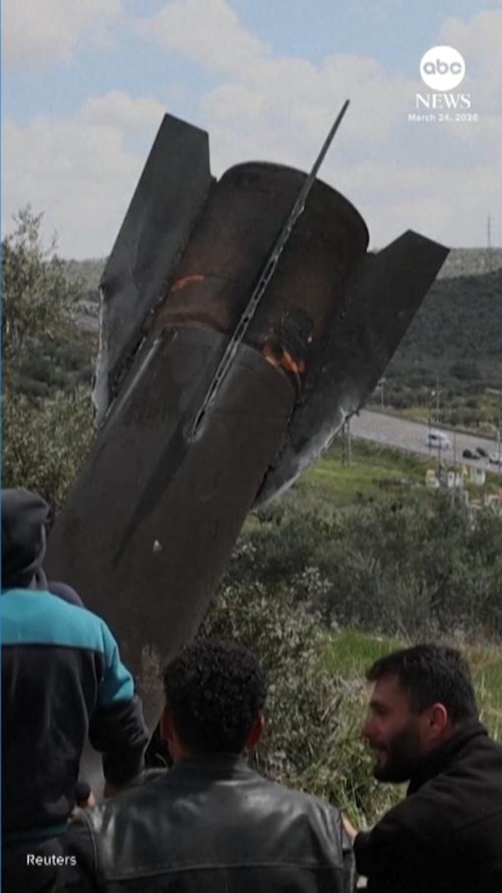Video Remnants of missile found in West Bank village