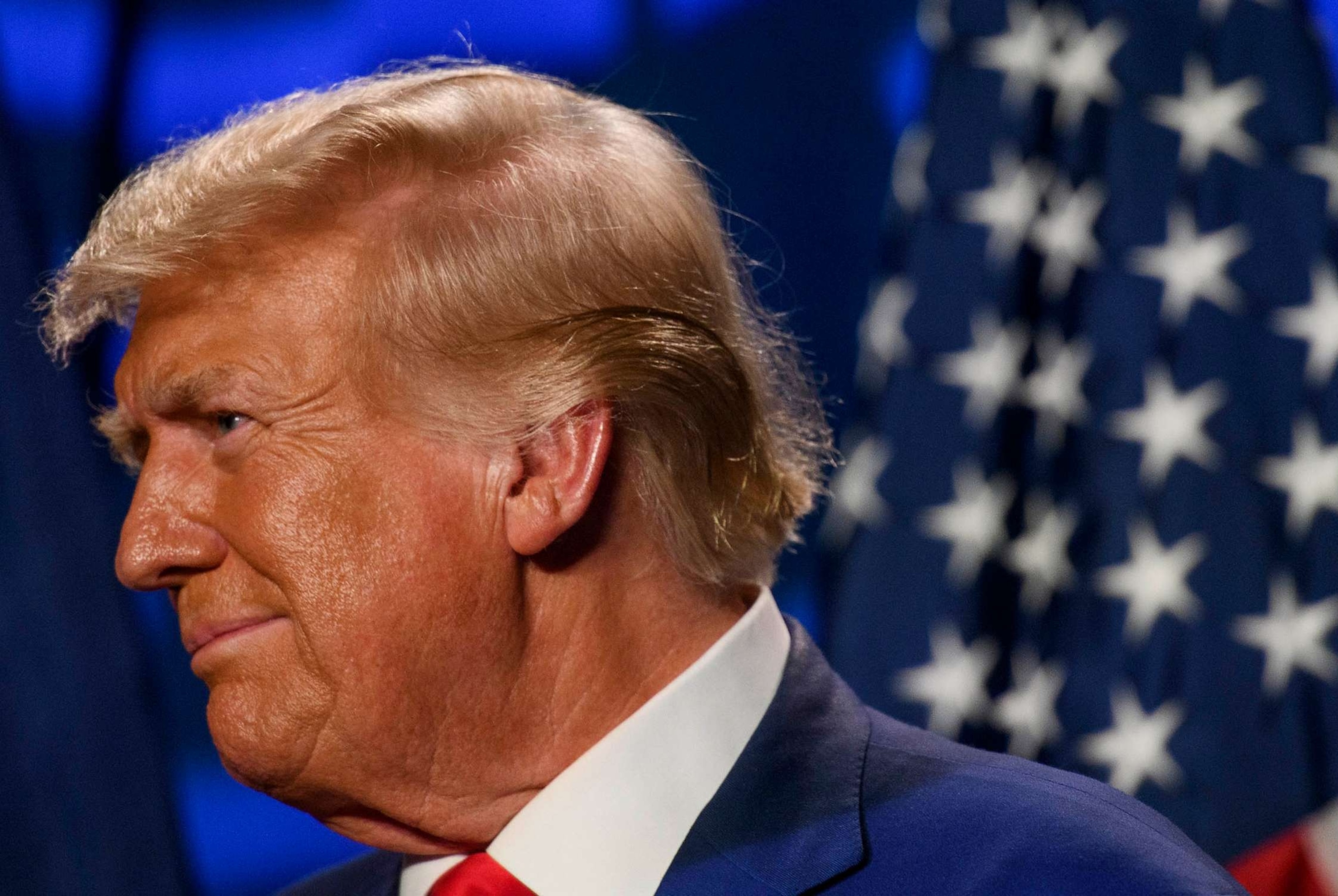 PHOTO: FILE - Former President Donald Trump pauses for cheers from the crowd before speaking as the keynote speaker at the 56th Annual Silver Elephant Dinner hosted by the South Carolina Republican Party, Aug. 5, 2023 in Columbia, SC.