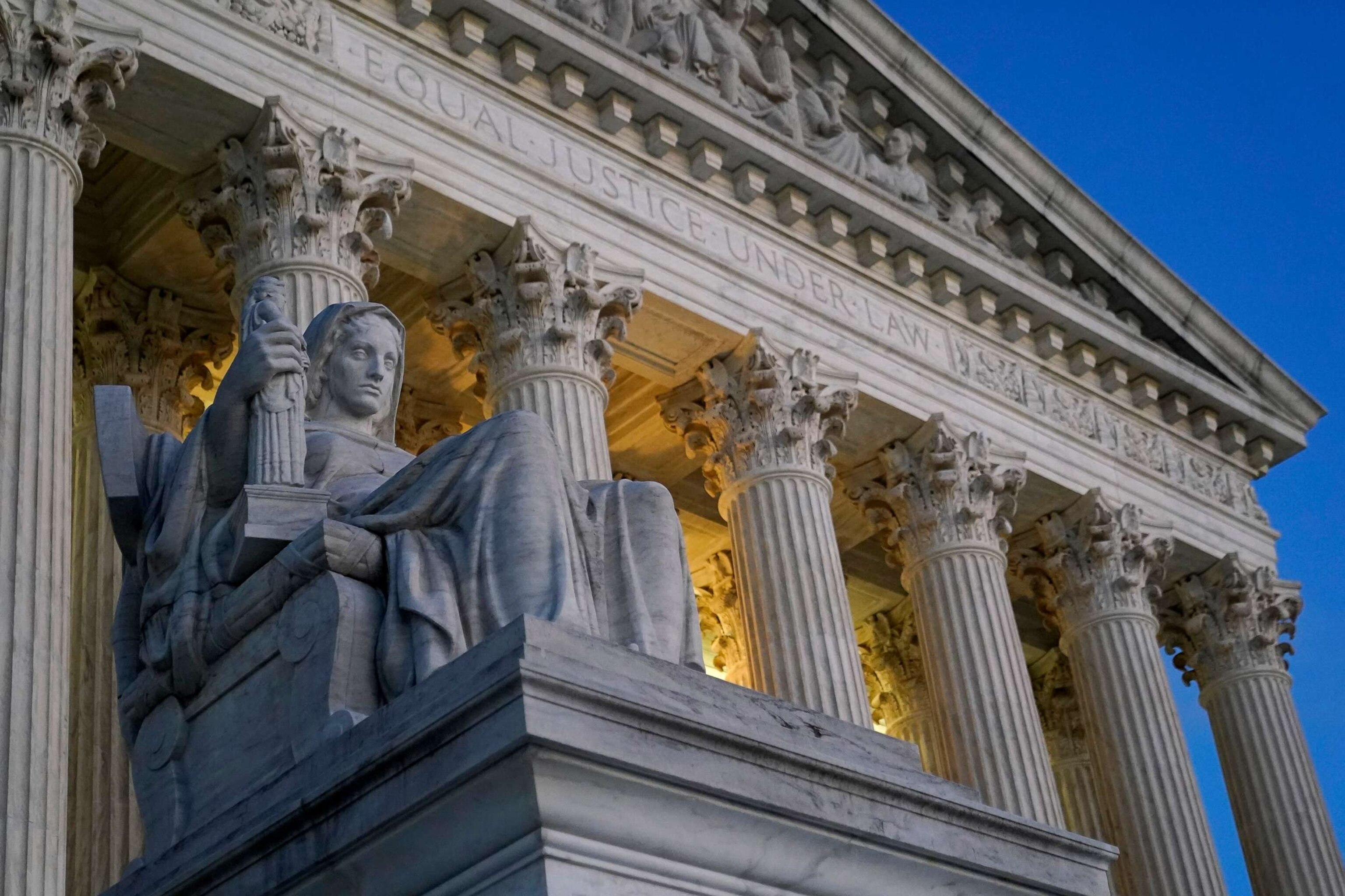 PHOTO: Light illuminates part of the Supreme Court building on Capitol Hill in Washington, D.C., Nov. 16, 2022.