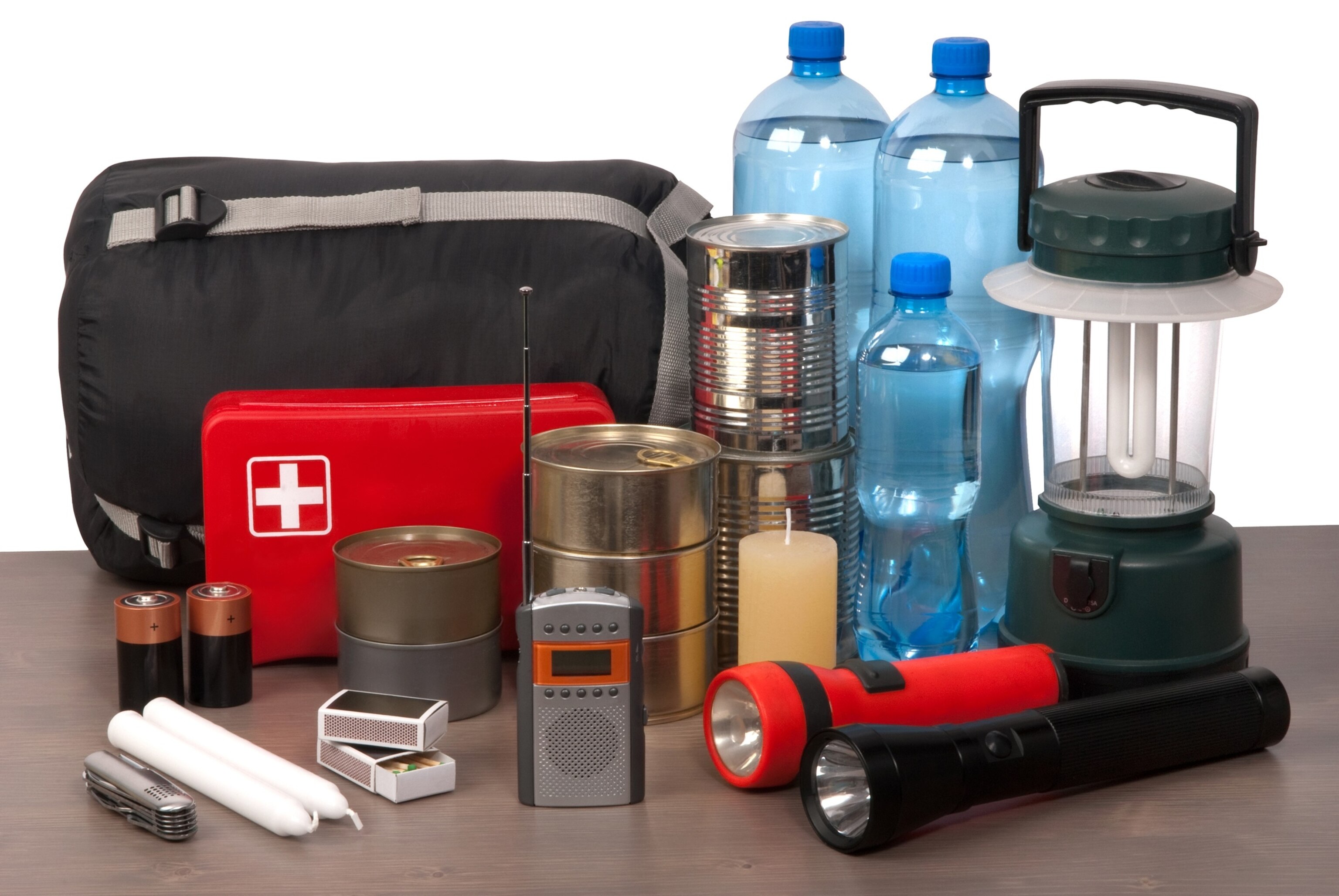 PHOTO: Survival kit on a table