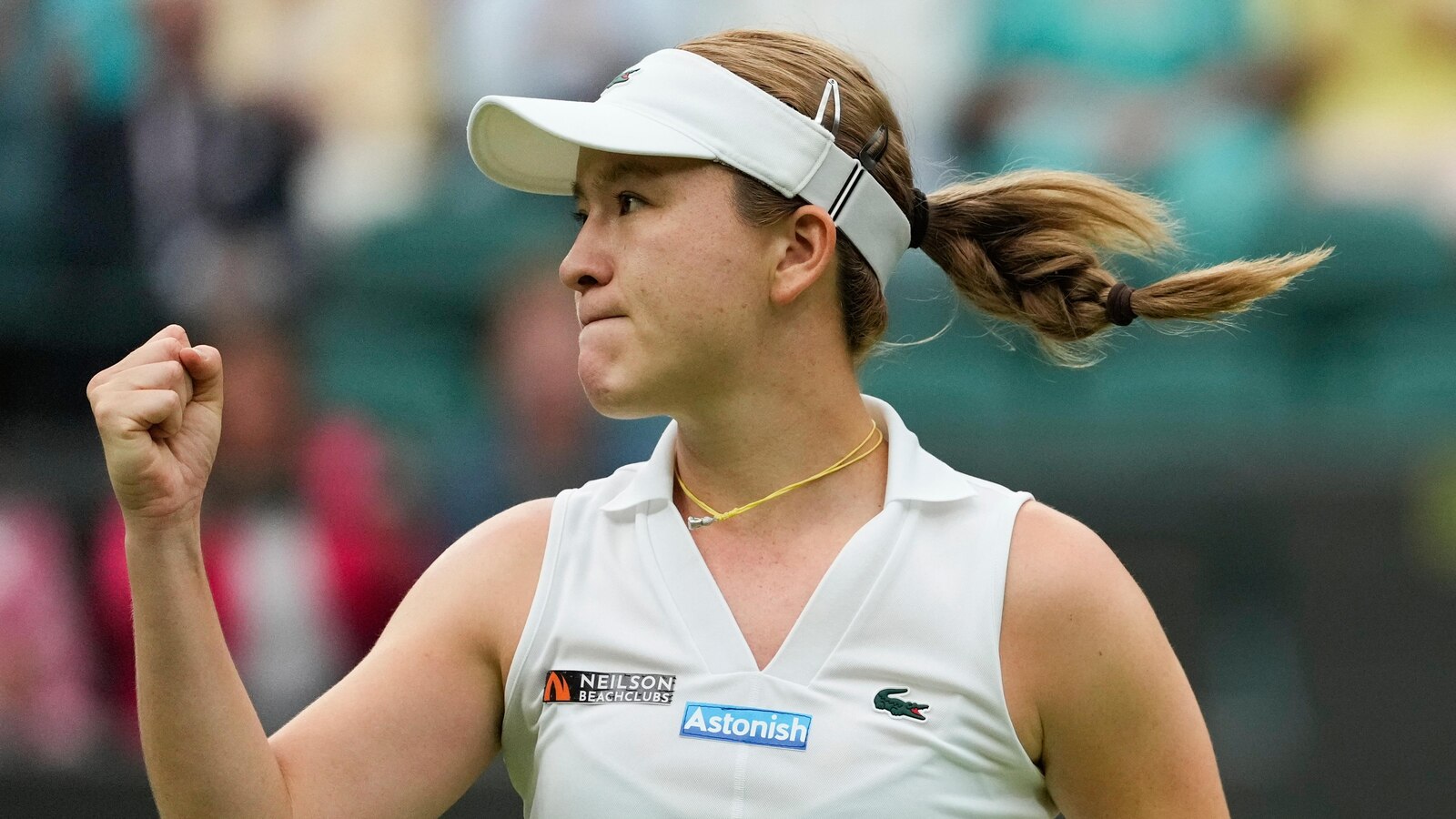 Donna Vekic reaches first Grand Slam semifinal in comeback win over Lulu Sun at Wimbledon