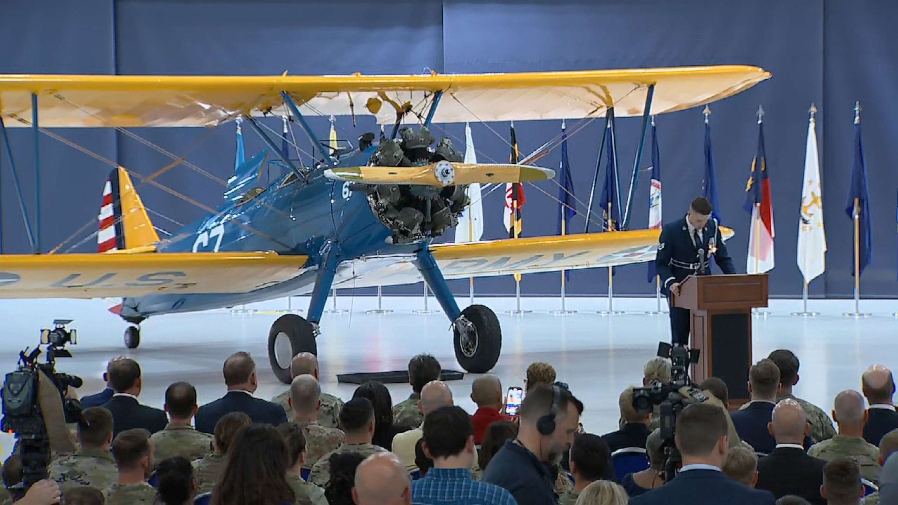 PHOTO: Tuskegee Airmen participate in PT-17 aircraft exchange ceremony.