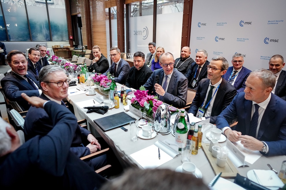 PHOTO: European and NATO officials attend a meeting at the Munich Security Conference in Munich, Germany, Friday Feb. 13, 2026.