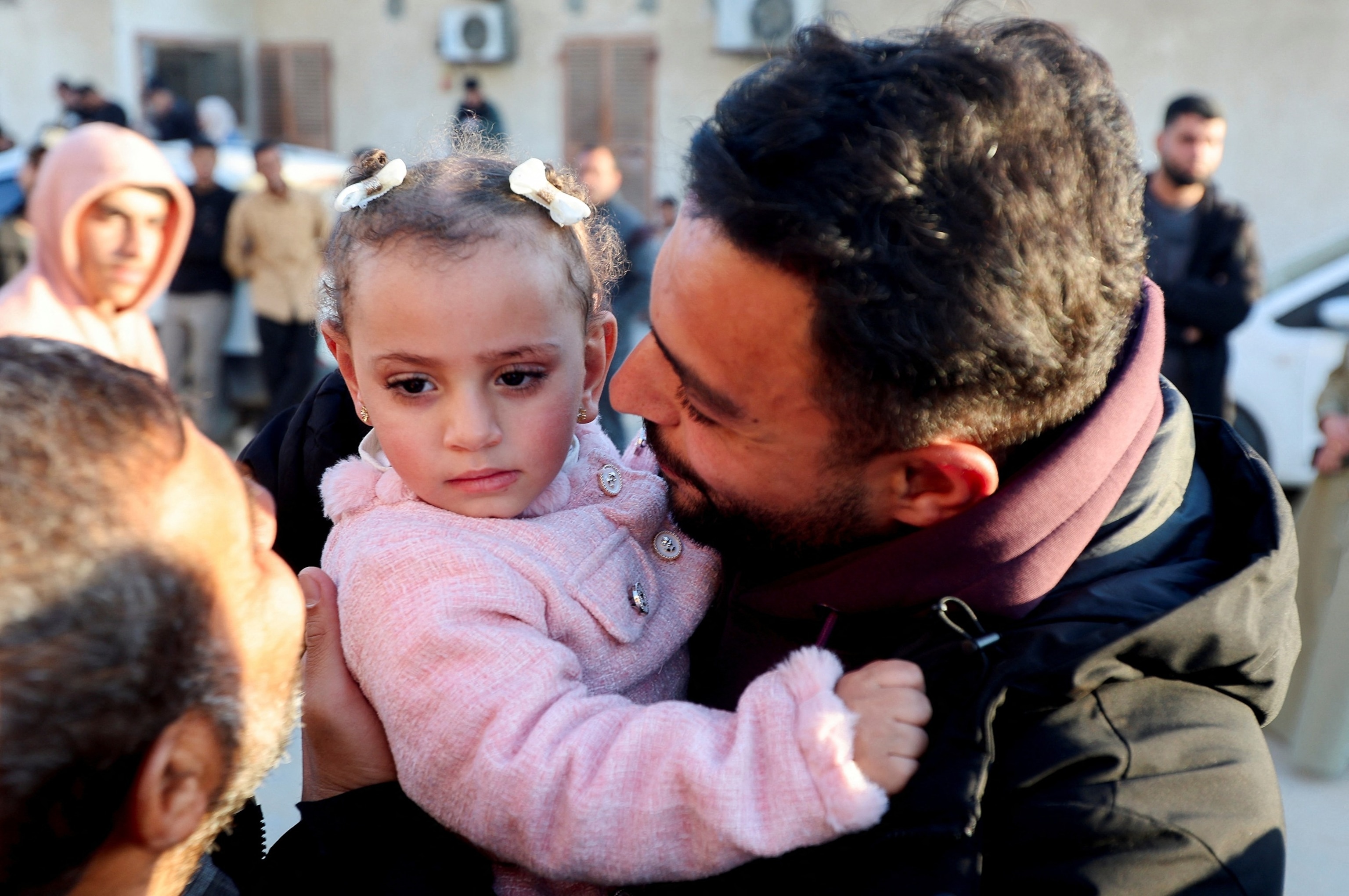 PHOTO: Families reunite with children who were evacuated from Gaza as premature babies, in Gaza Strip