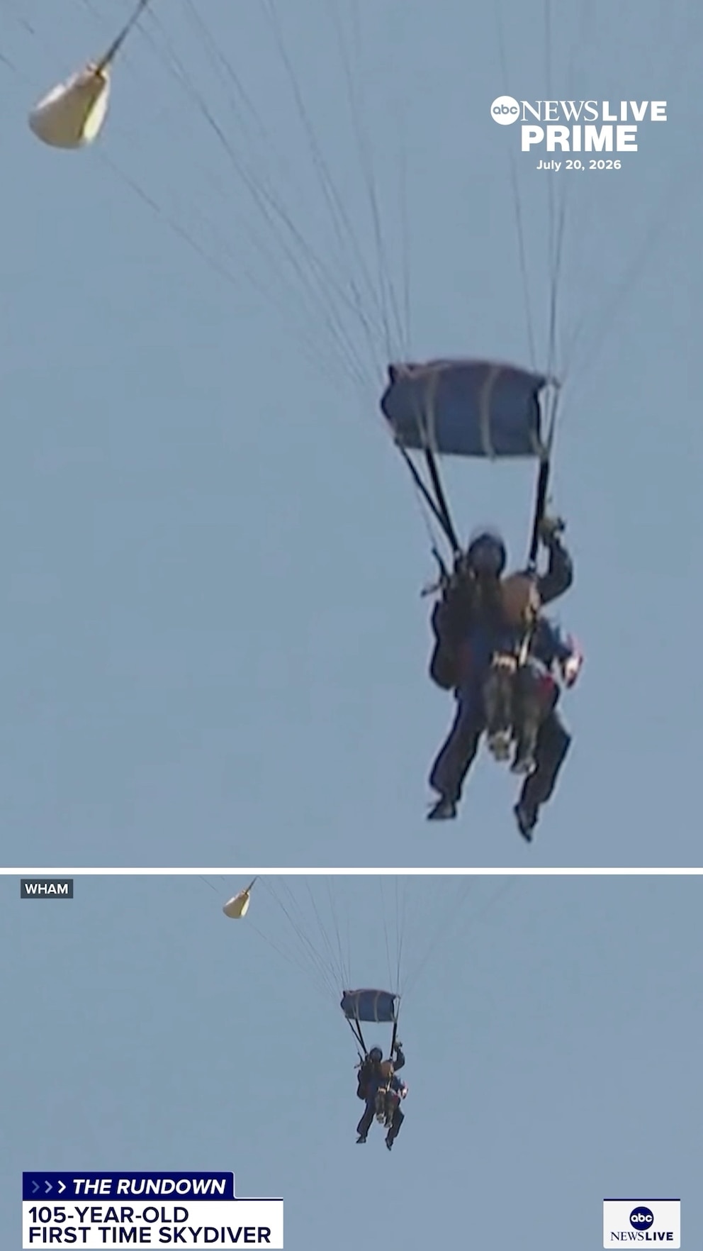 Video 105-year-old Navy veteran skydives for his birthday
