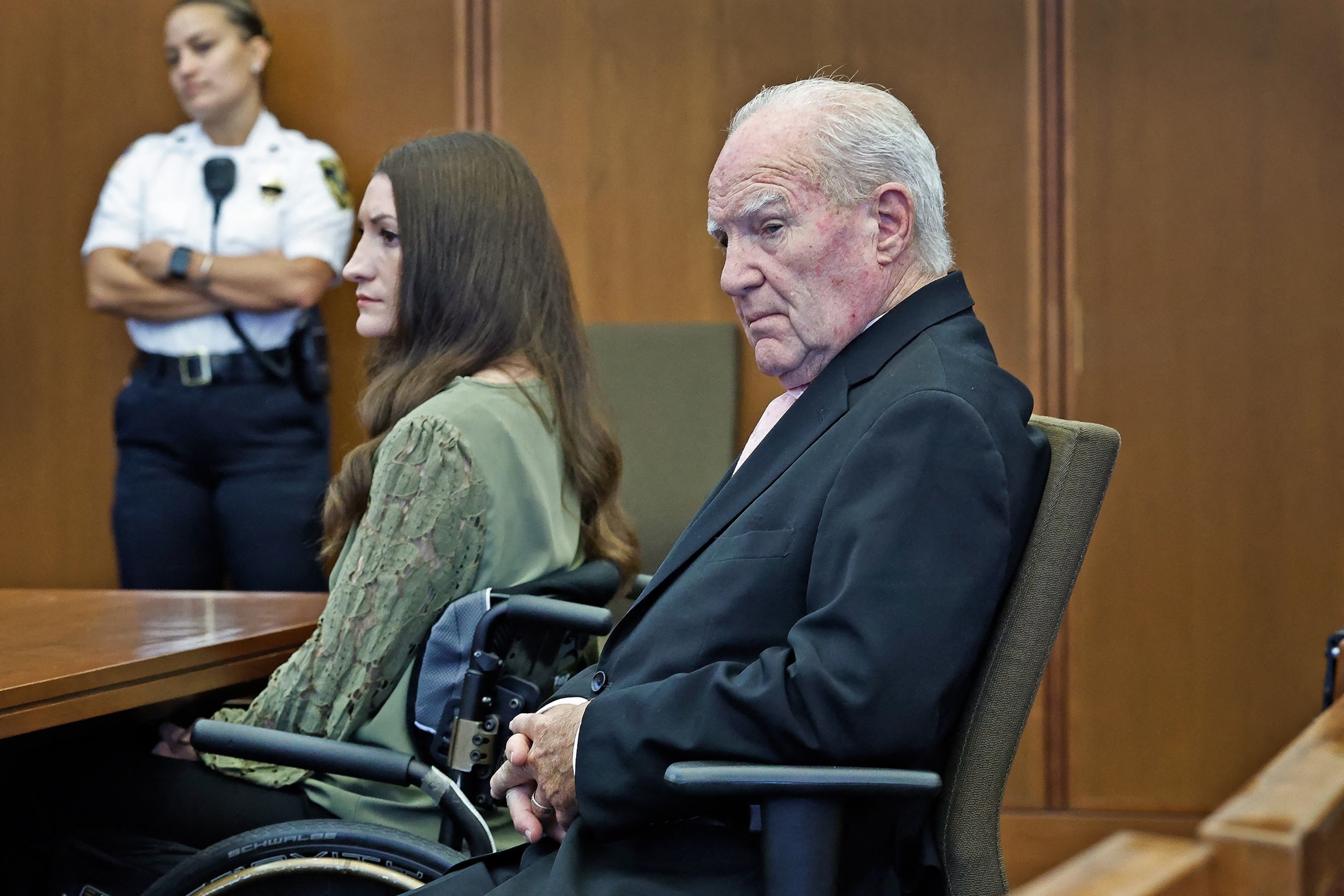 PHOTO: Kevin Reddington, defense attorney for Lindsay Clancy, and Lindsay Clancy look on as Judge William Sullivan  instructs the jury to continue deliberating, in Plymouth, Massachusetts, on Sept. 4, 2026.