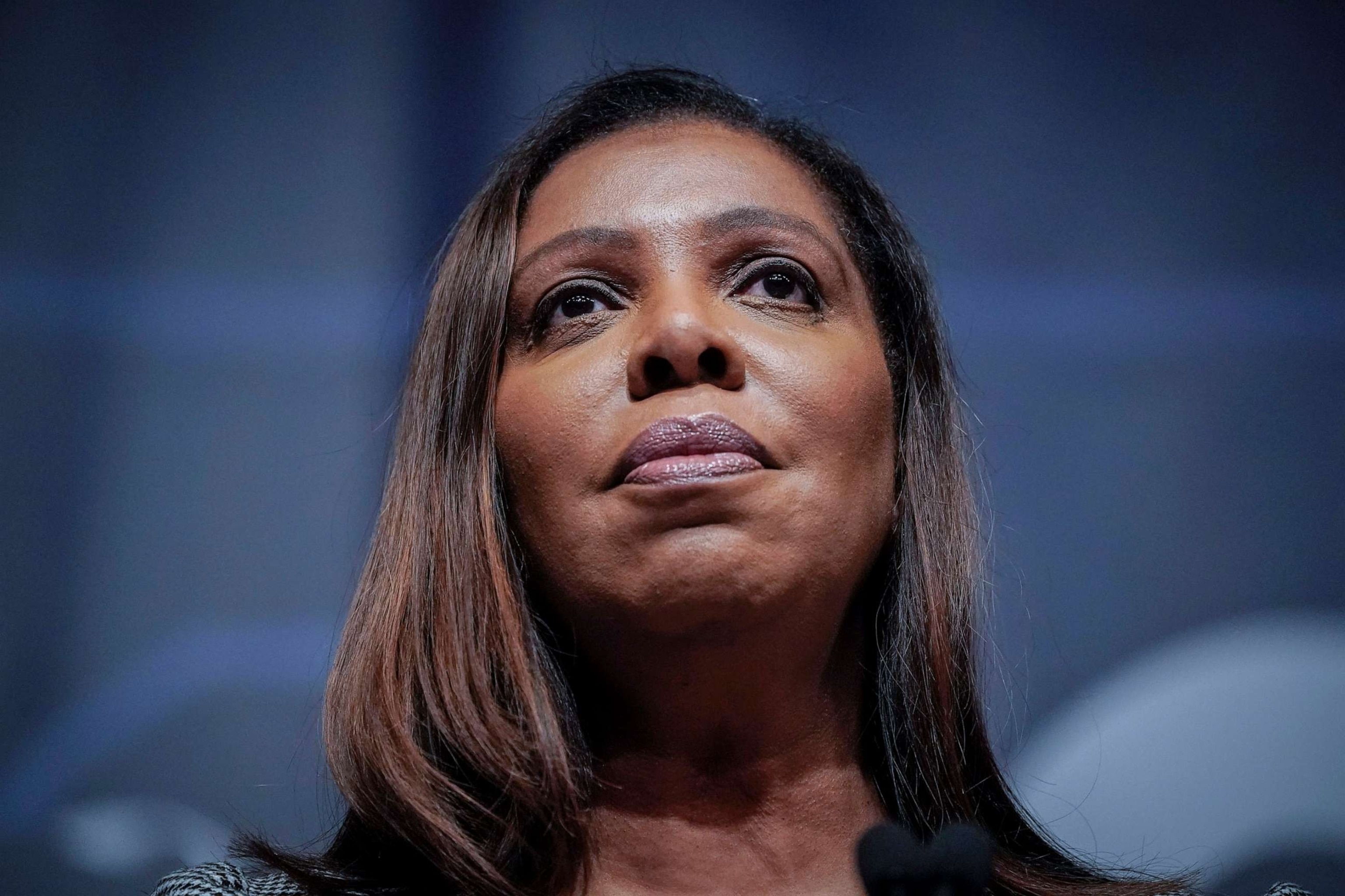 New York State Attorney General Letitia James addresses the audience during the New York State Democratic Convention on February 17, 2022, in New York.
(Seth Wenig/AP, FILE) - Image Source: nytimes.com