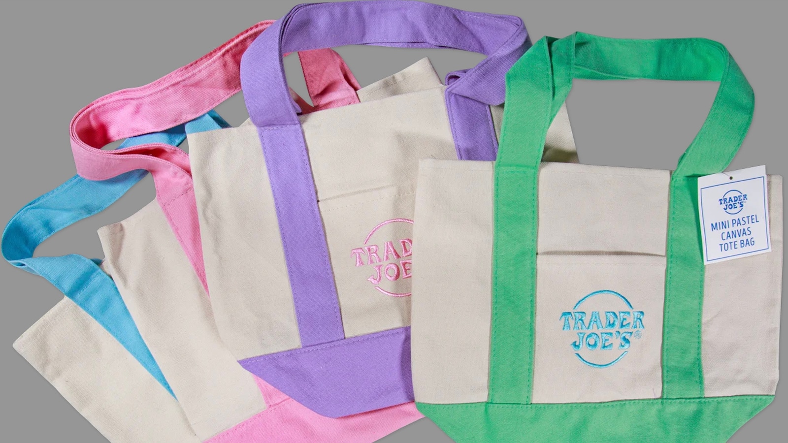 Trader Joe's viral mini canvas totes are back in Easter colors - ABC News