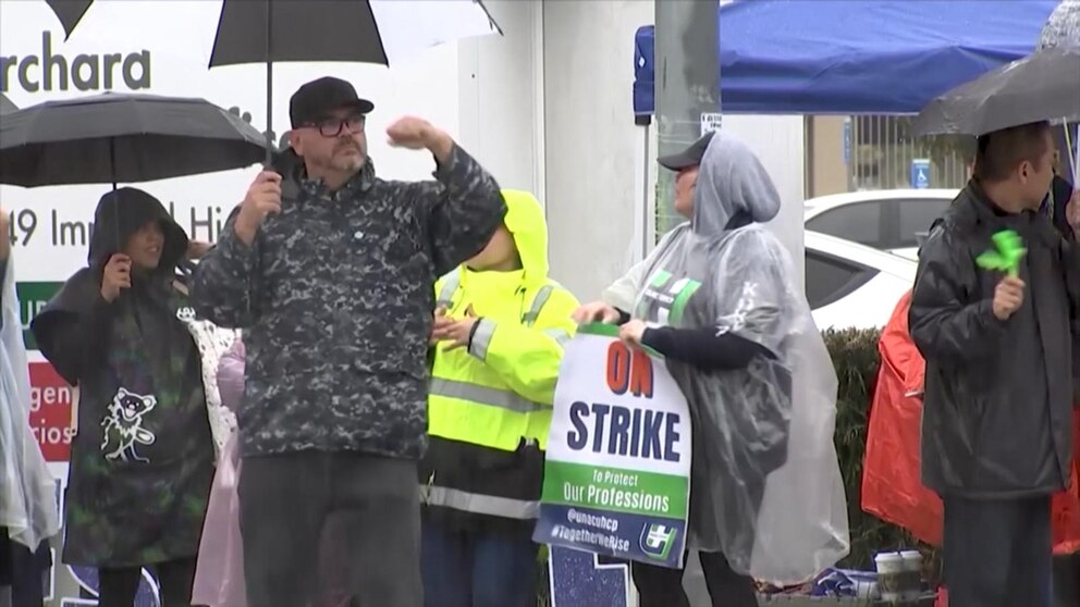 Video Thousands of health care workers on strike - ABC News