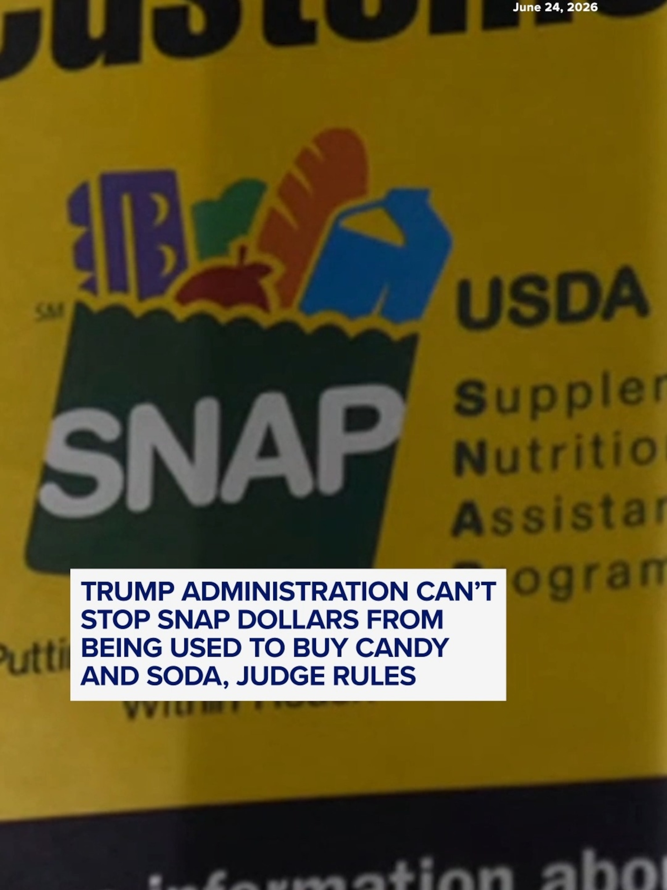 Video Judge rules government can't stop SNAP dollars from buying