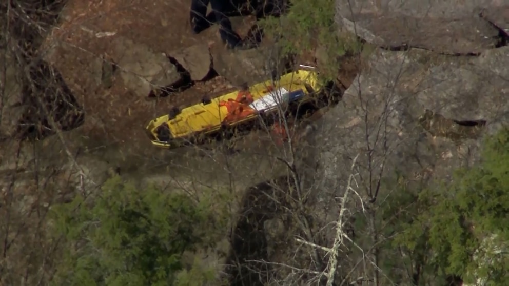 Video Mother falls 75 feet to her death while hiking with her children