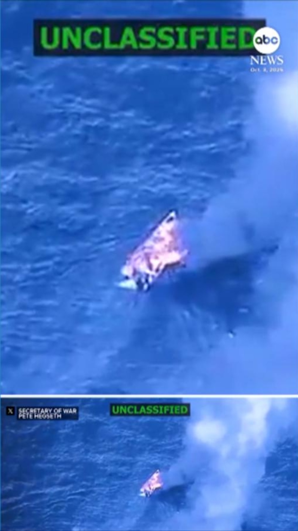 NextImg:Video US kills 4 alleged narco-terrorists in strike off coast of Venezuela, Hegseth says
