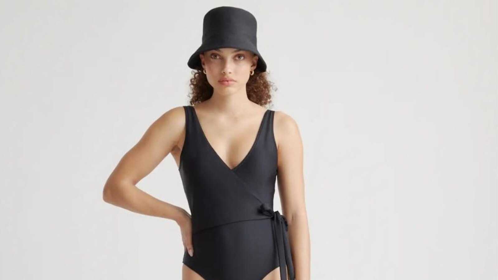Italian Wrap One-Piece Swimsuit from Quince.