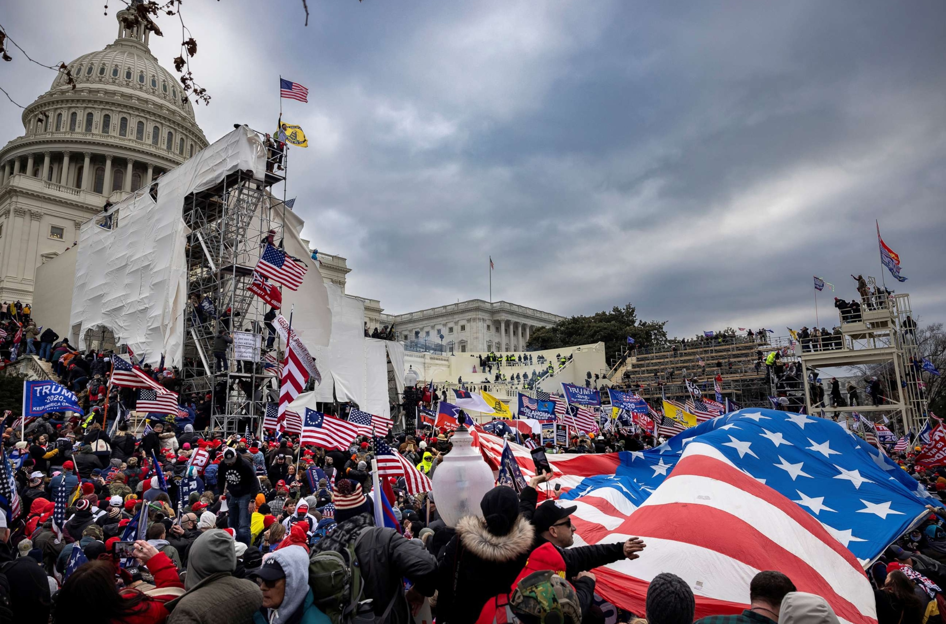 PHOTO: Trump supporters clash with police and security forces as people try to storm the Capitol in Washington,  Jan. 6, 2021.