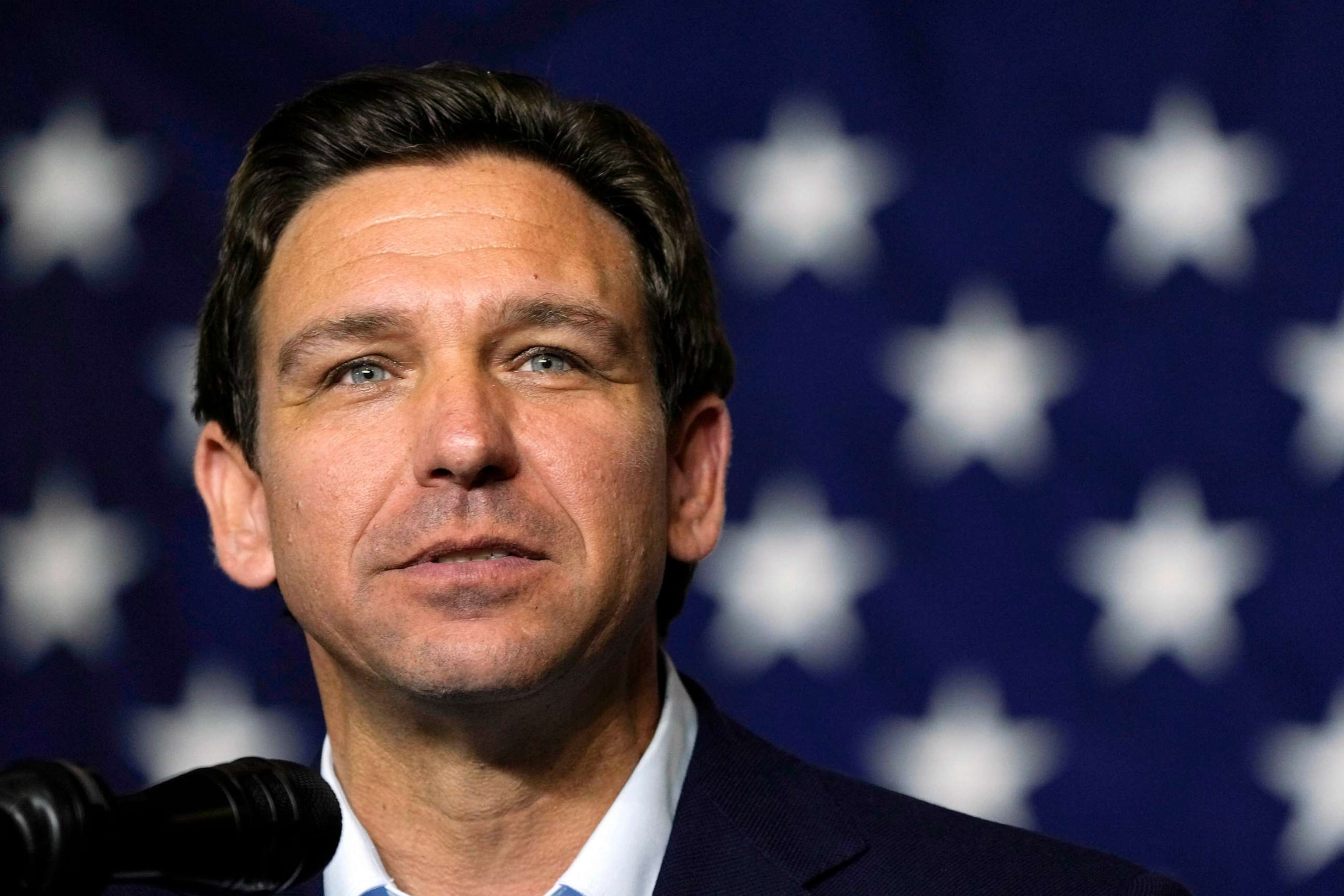 PHOTO: FILE - Republican presidential candidate Florida Gov. Ron DeSantis speaks during a fundraising event, Aug. 6, 2023, in Cedar Rapids, Iowa.