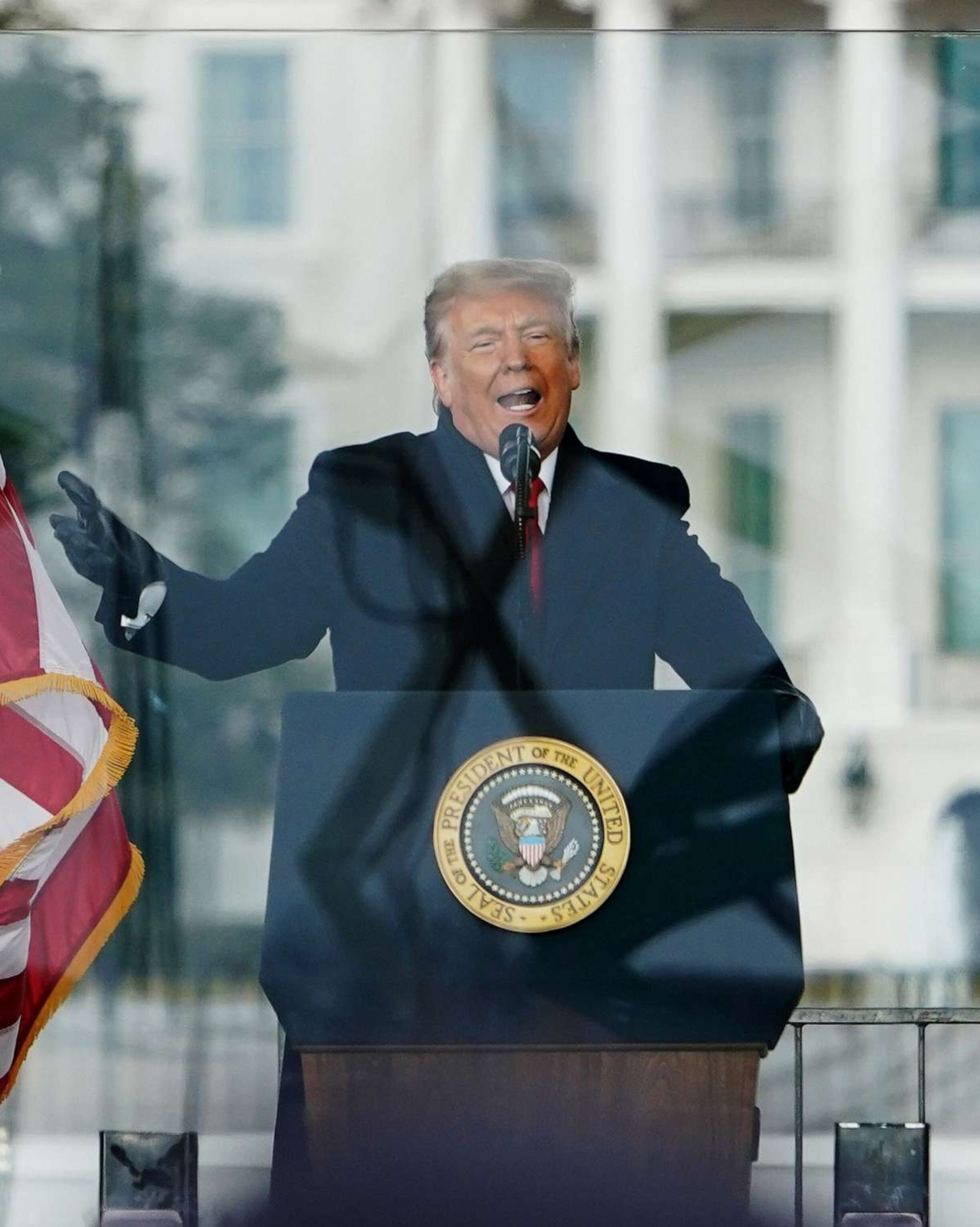 PHOTO: President Donald Trump speaks to supporters from The Ellipse near the White House on Jan. 6, 2021, in Washington.