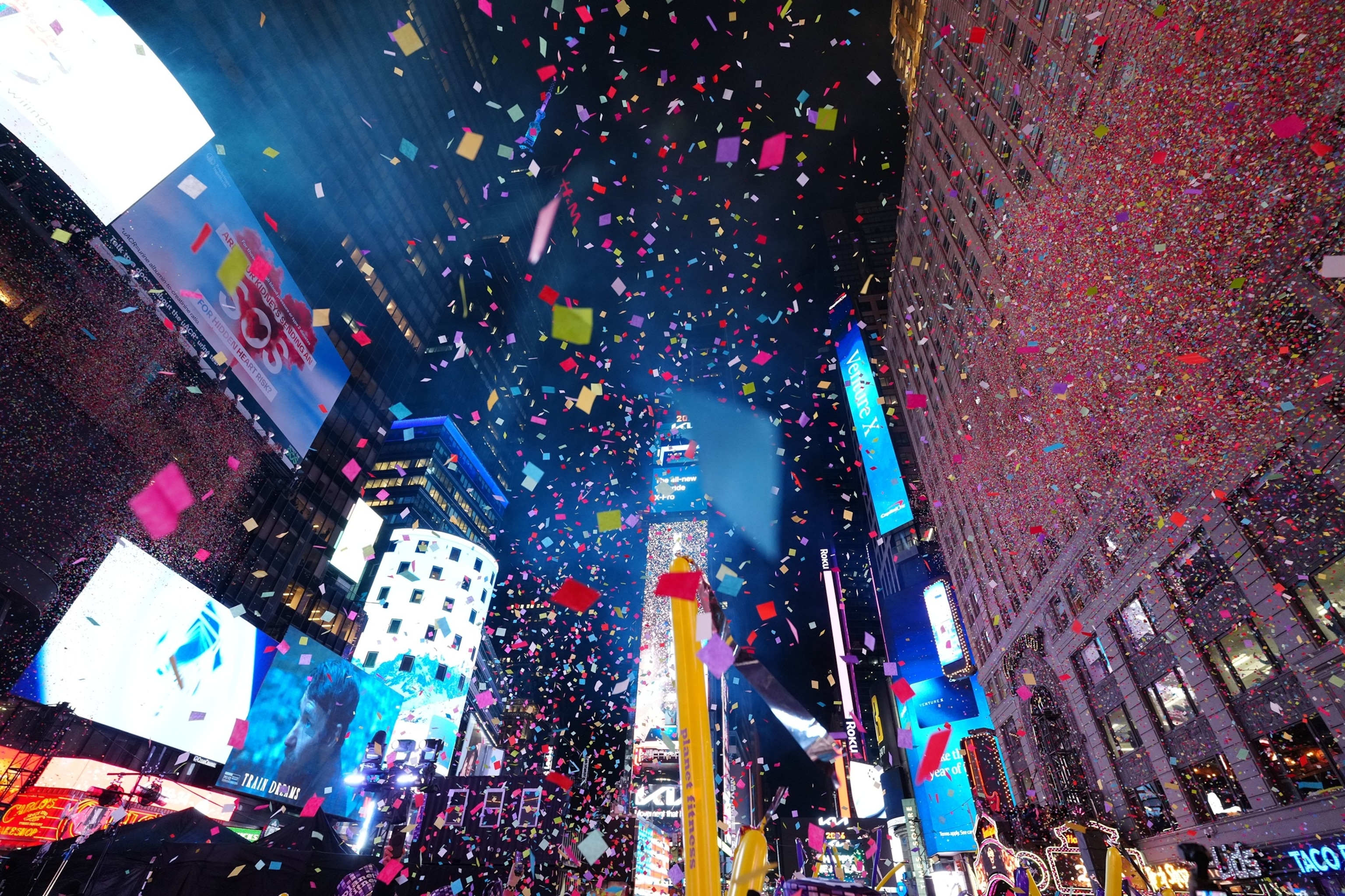 PHOTO: Crowds Ring In 2026 In New York's Times Square