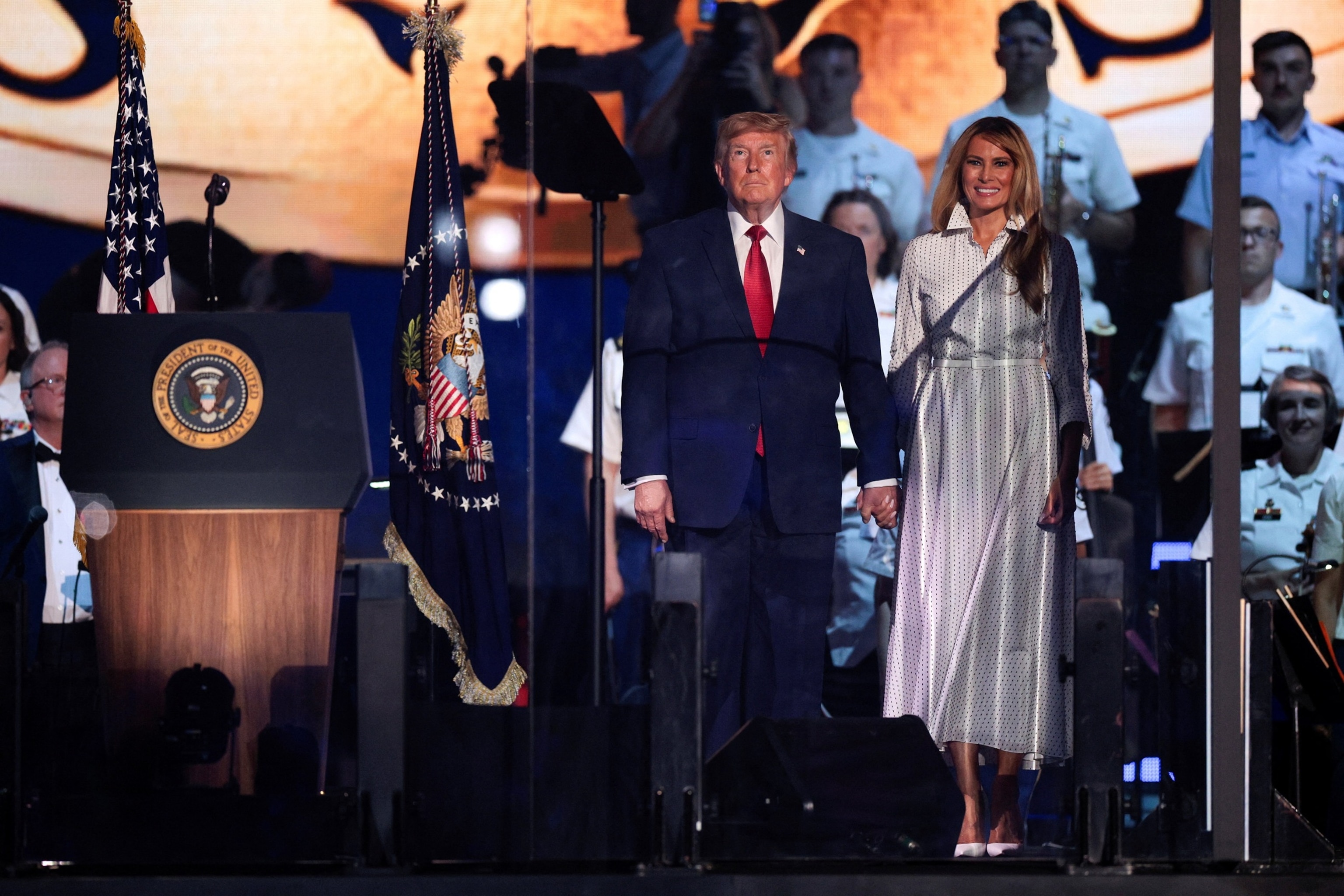 PHOTO: U.S. President Donald Trump holds Fourth of July rally, marking the 250th anniversary of U.S. independence, in Washington