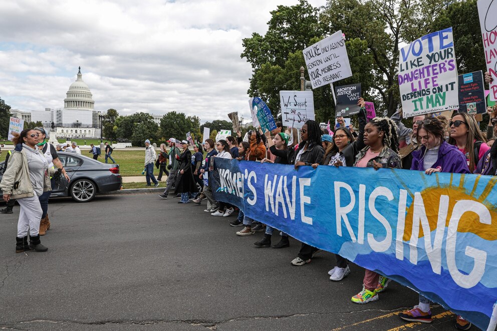 PHOTO: Women's March Holds Rally Following Supreme Court Overturning Roe V. Wade