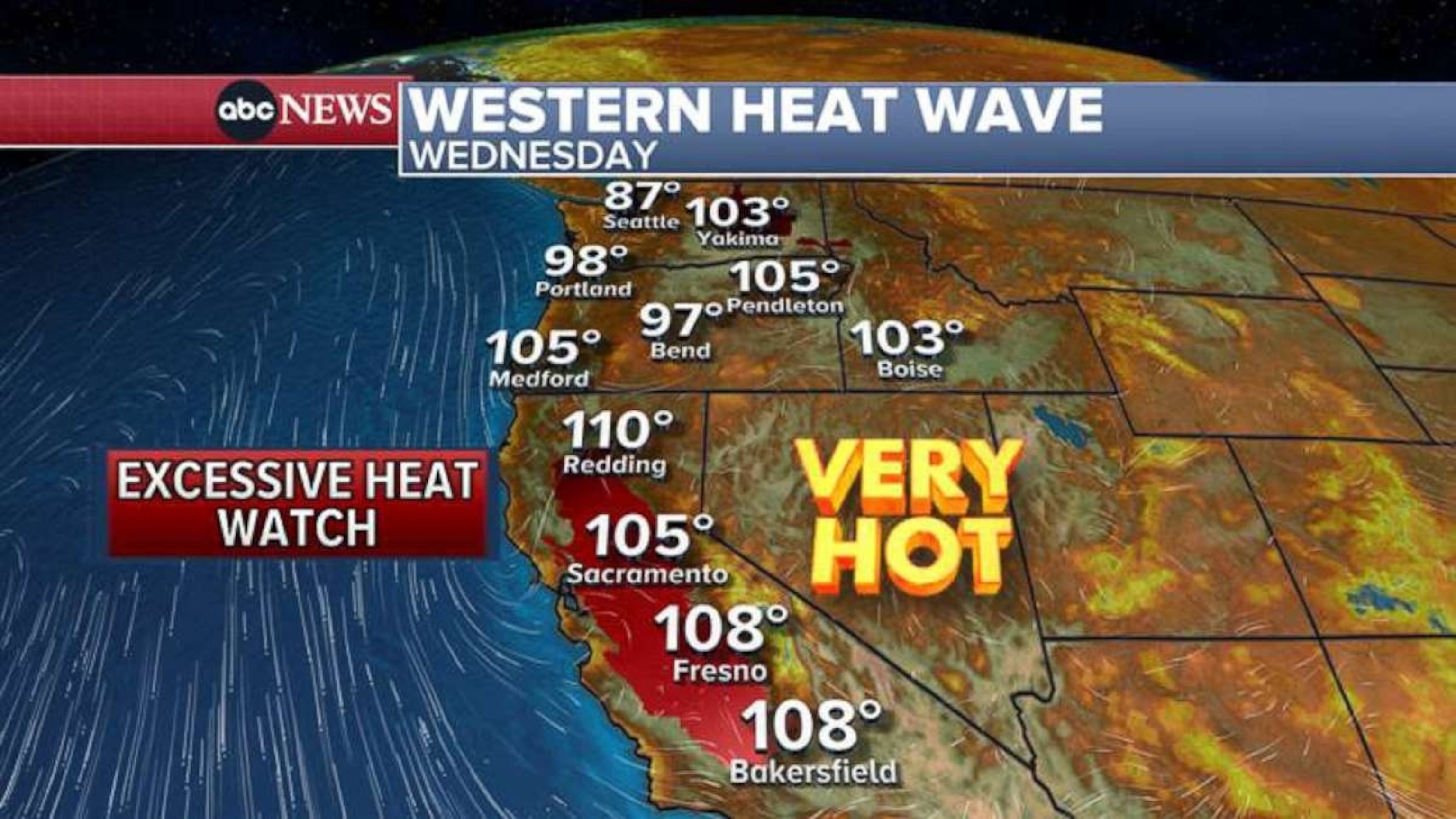 PHOTO: Western Heat Wave map