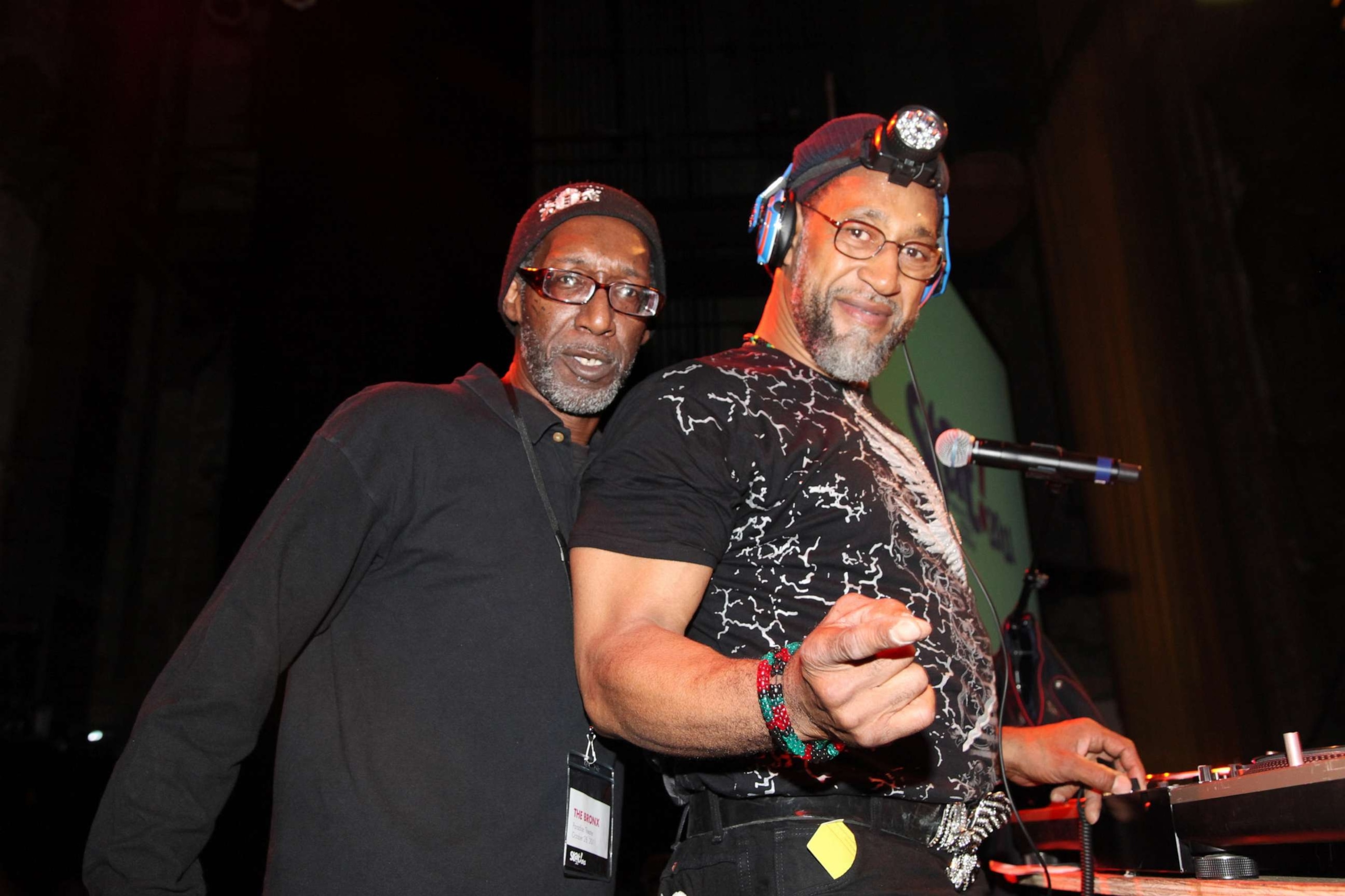 PHOTO: In this Oct. 28, 2011, file photo, Coke La Rock and DJ Kool Herc attend the Birth of the Boom Hip Hop Festival at the Paradise Theater in New York.