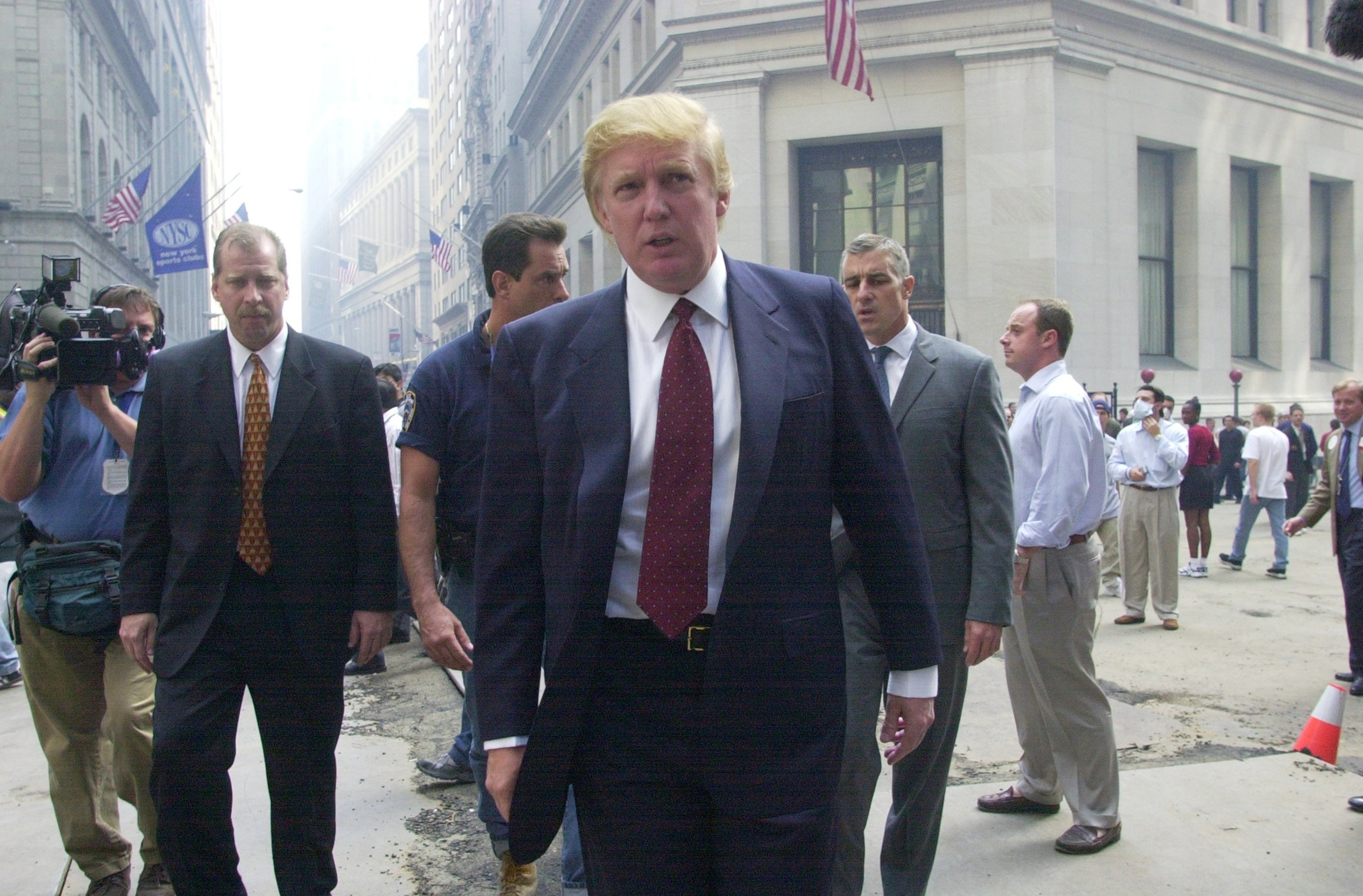 Image from article: Trump claims firefighters carried him from ground zero after 9/11 attack Image from article: Trump claims firefighters carried him from ground zero after 9/11 attack