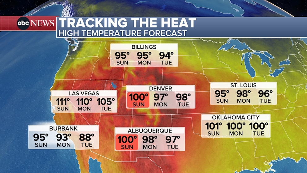 PHOTO: Hot and humid weather is expected from Washington, D.C., to Boston, August 9, 2026.