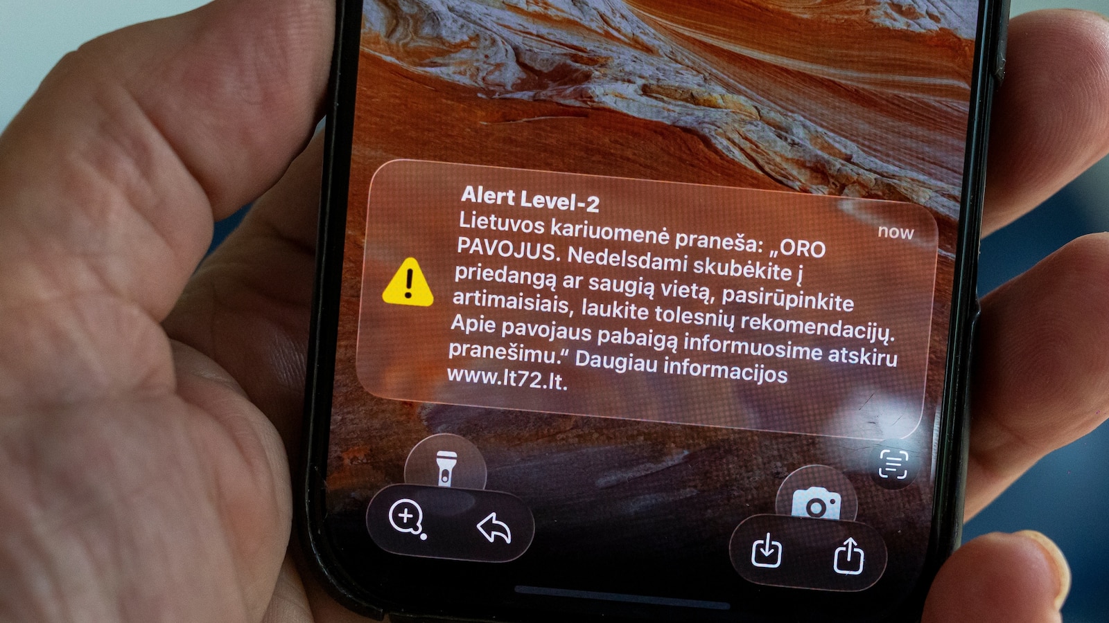 Residents of Lithuania's capital told to shelter amid drone alarm
