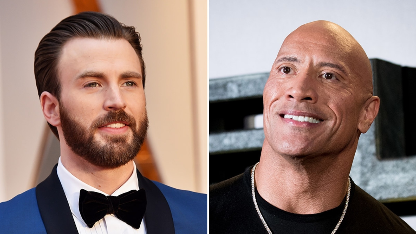 1st look at Chris Evans and Dwayne Johnson in upcoming holiday movie