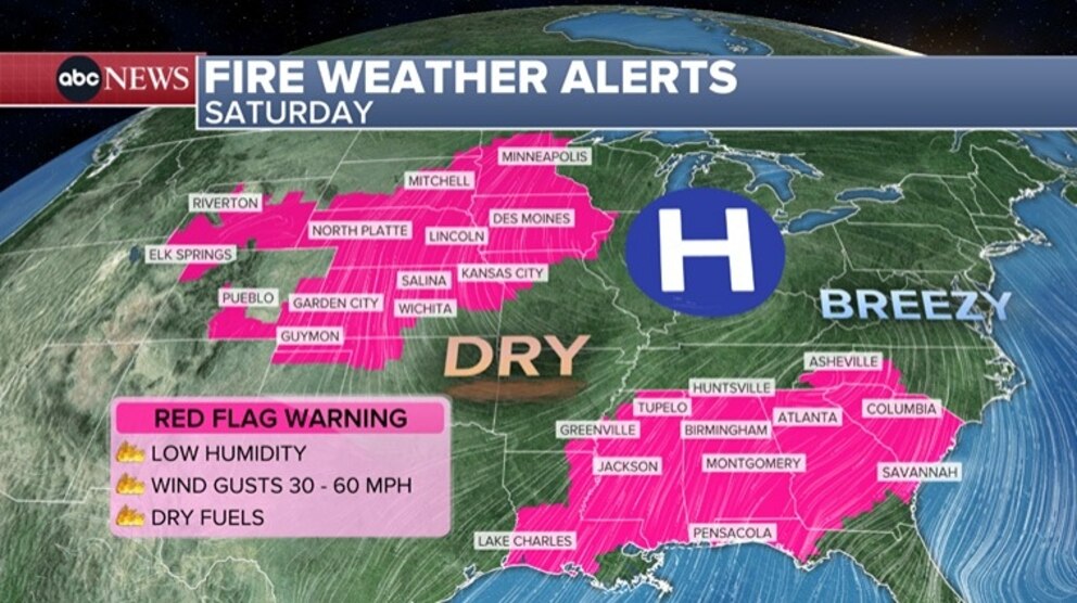 PHOTO: fire weather alerts map