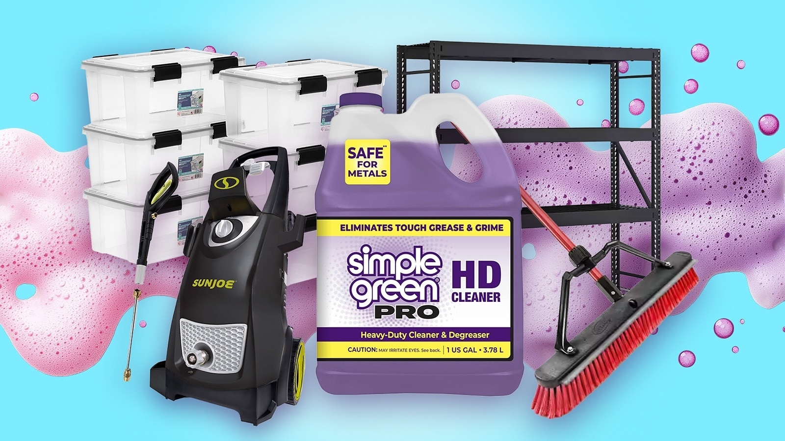 Tips and products for deep-cleaning your garage.