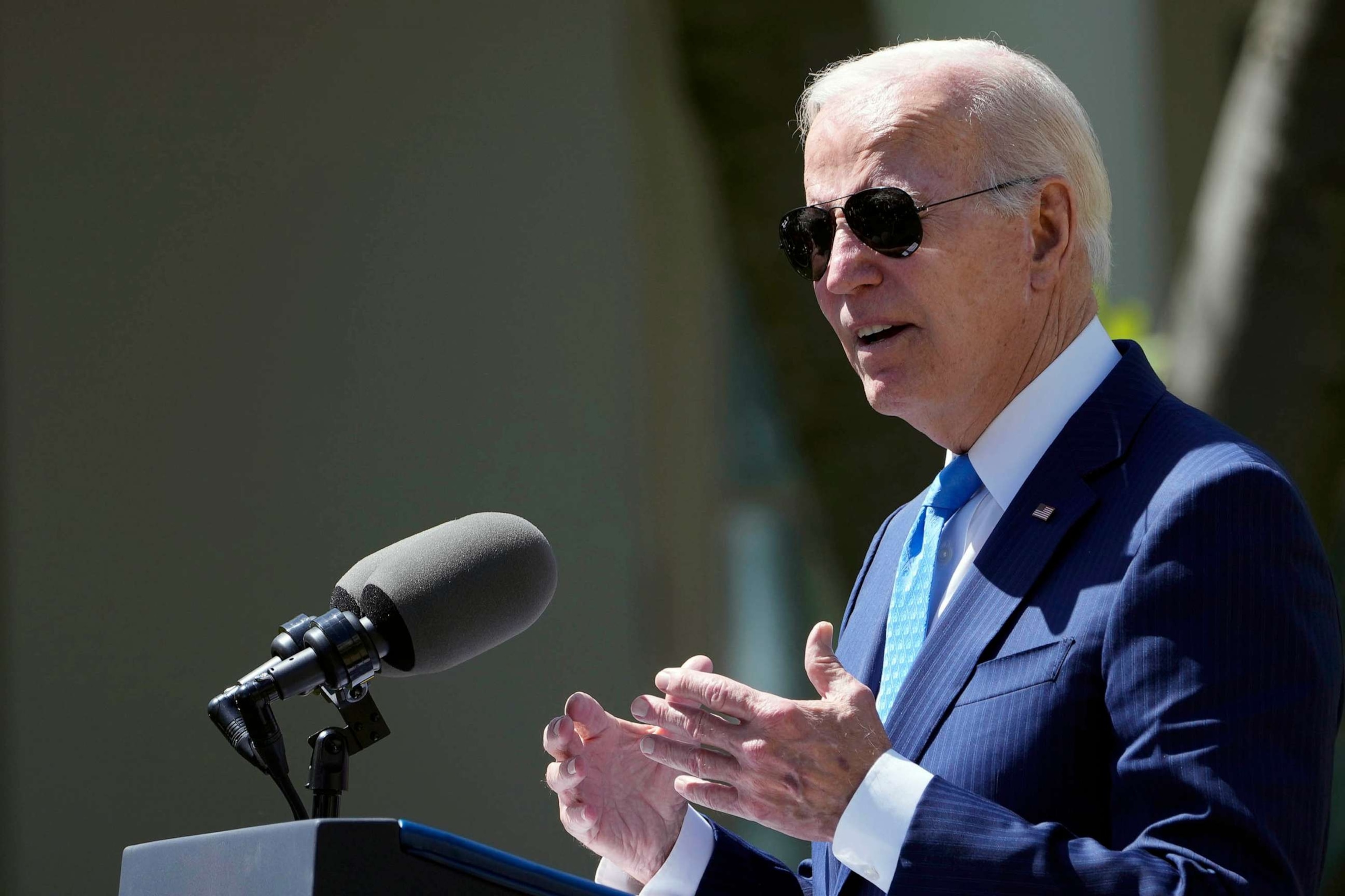 PHOTO: FILE - President Joe Biden speaks in the Rose Garden of the White House in Washington, April 18, 2023.