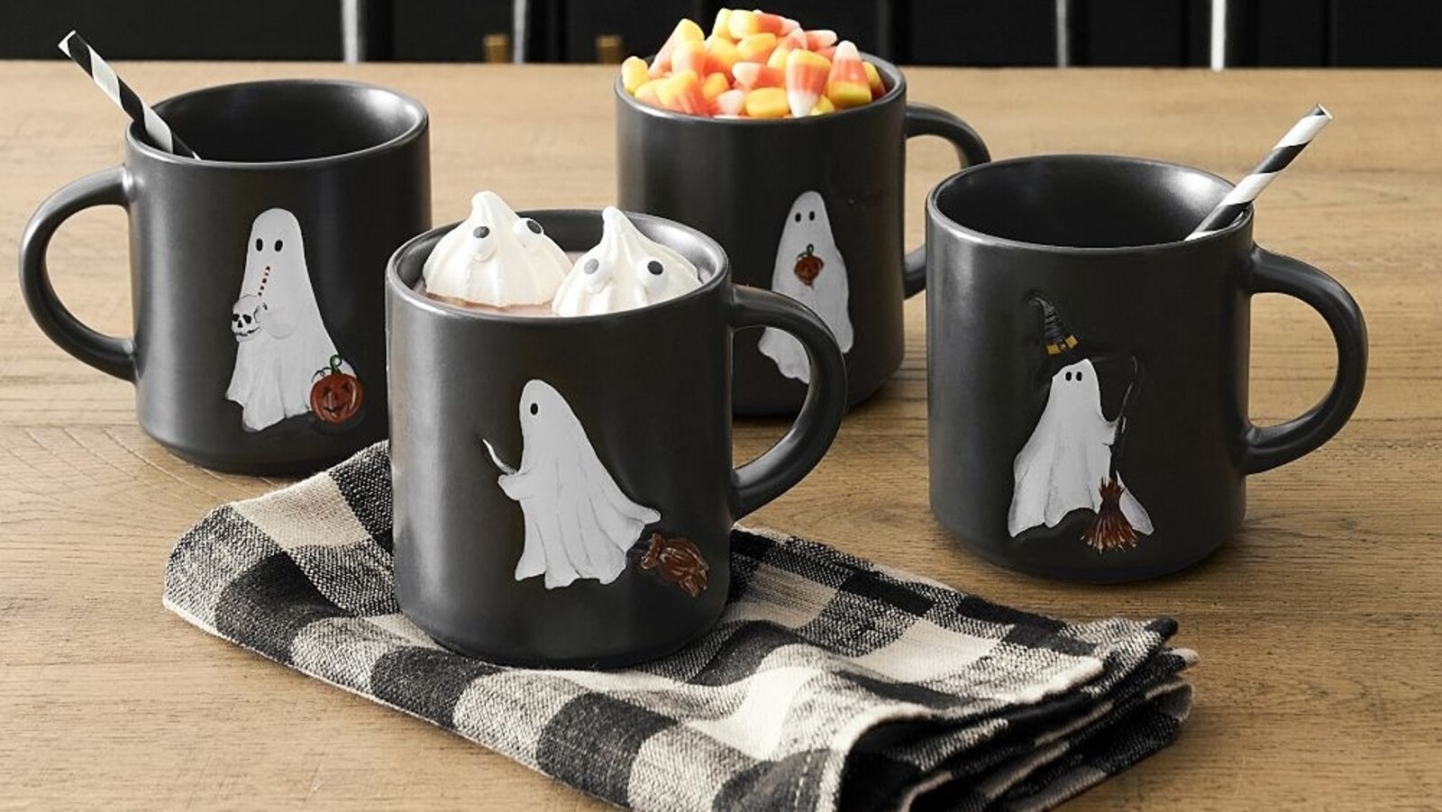 Scary Squad Stoneware Mug - Mixed Set of 4