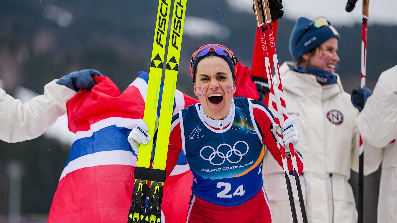Swedish crash makes way for Norway to win 1st women’s cross-country gold in relay