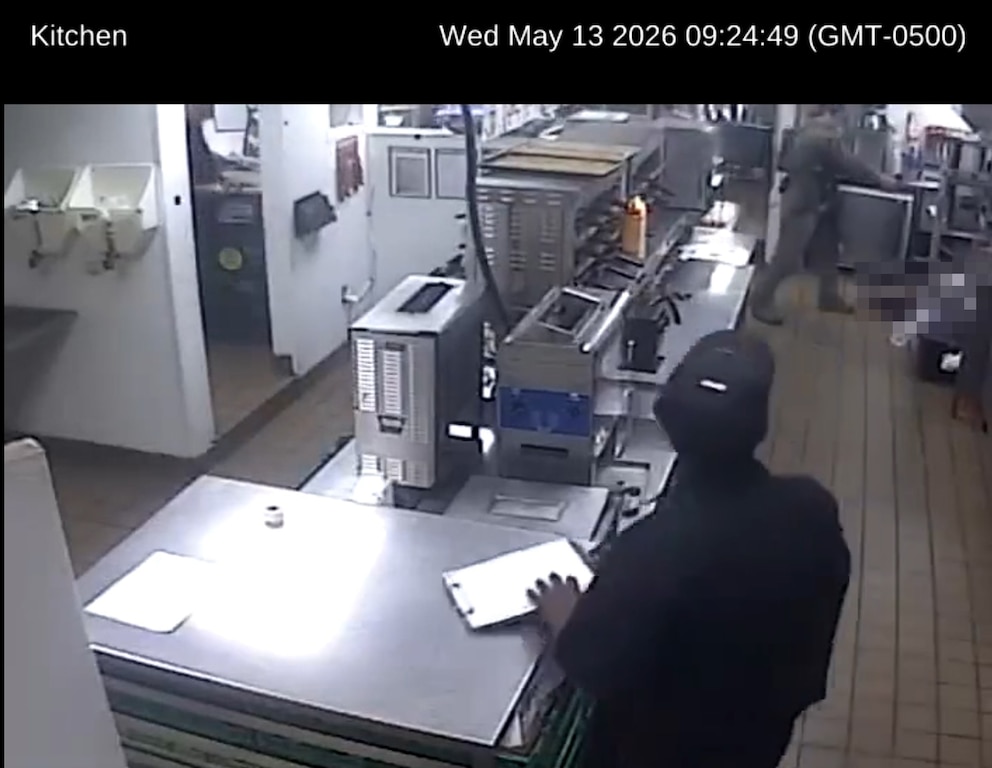 PHOTO: The Shelby County, Tennessee, District Attorney released security video, July 23, 2026, of what the office says was a DEA officer-involved shooting at a Memphis Burger King in May of this year.