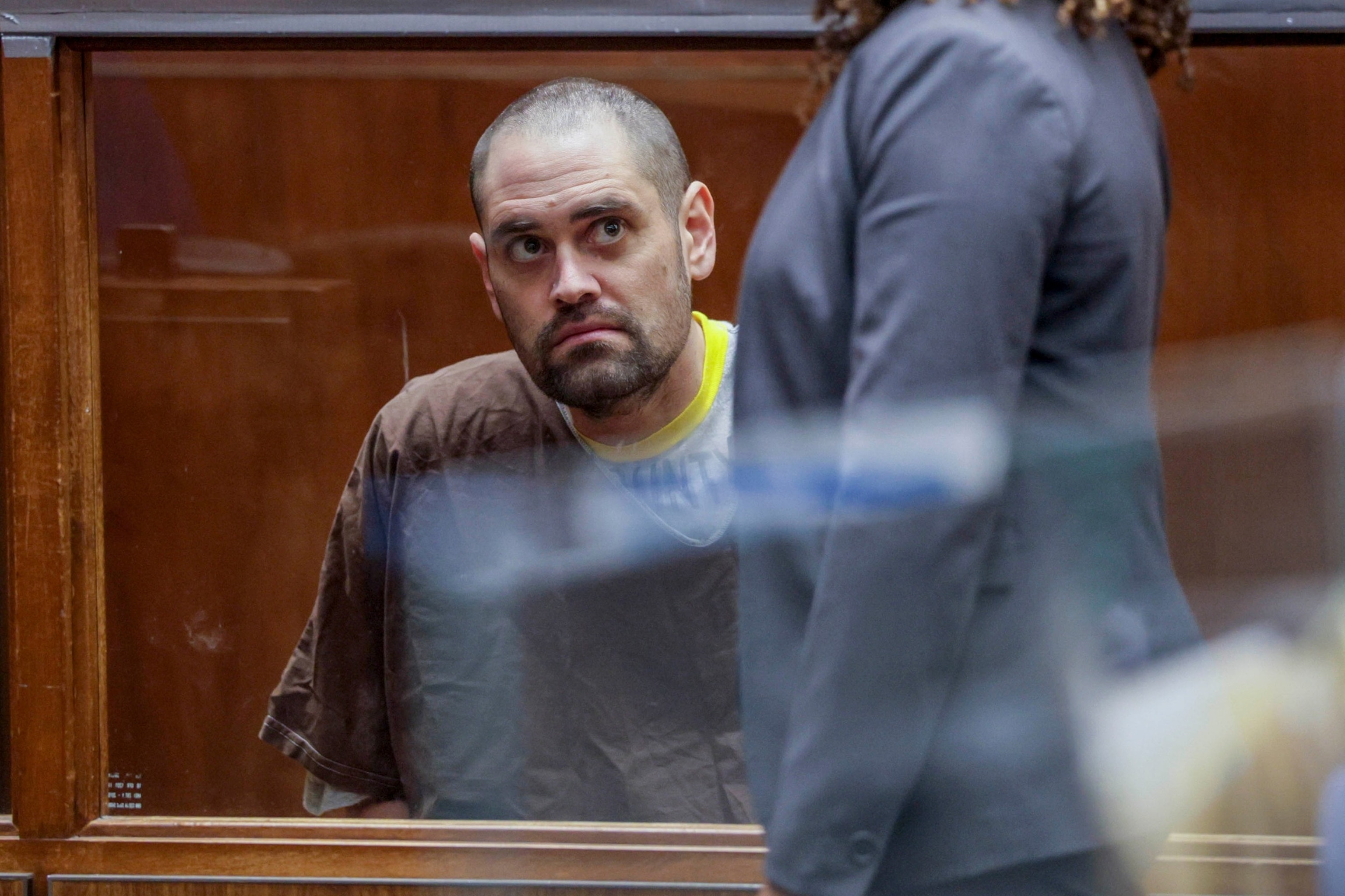 PHOTO: Nick Reiner appears with Deputy Public Defender Kimberly Greene during his arraignment in Los Angeles County Superior Court on February 23, 2026 in Los Angeles.