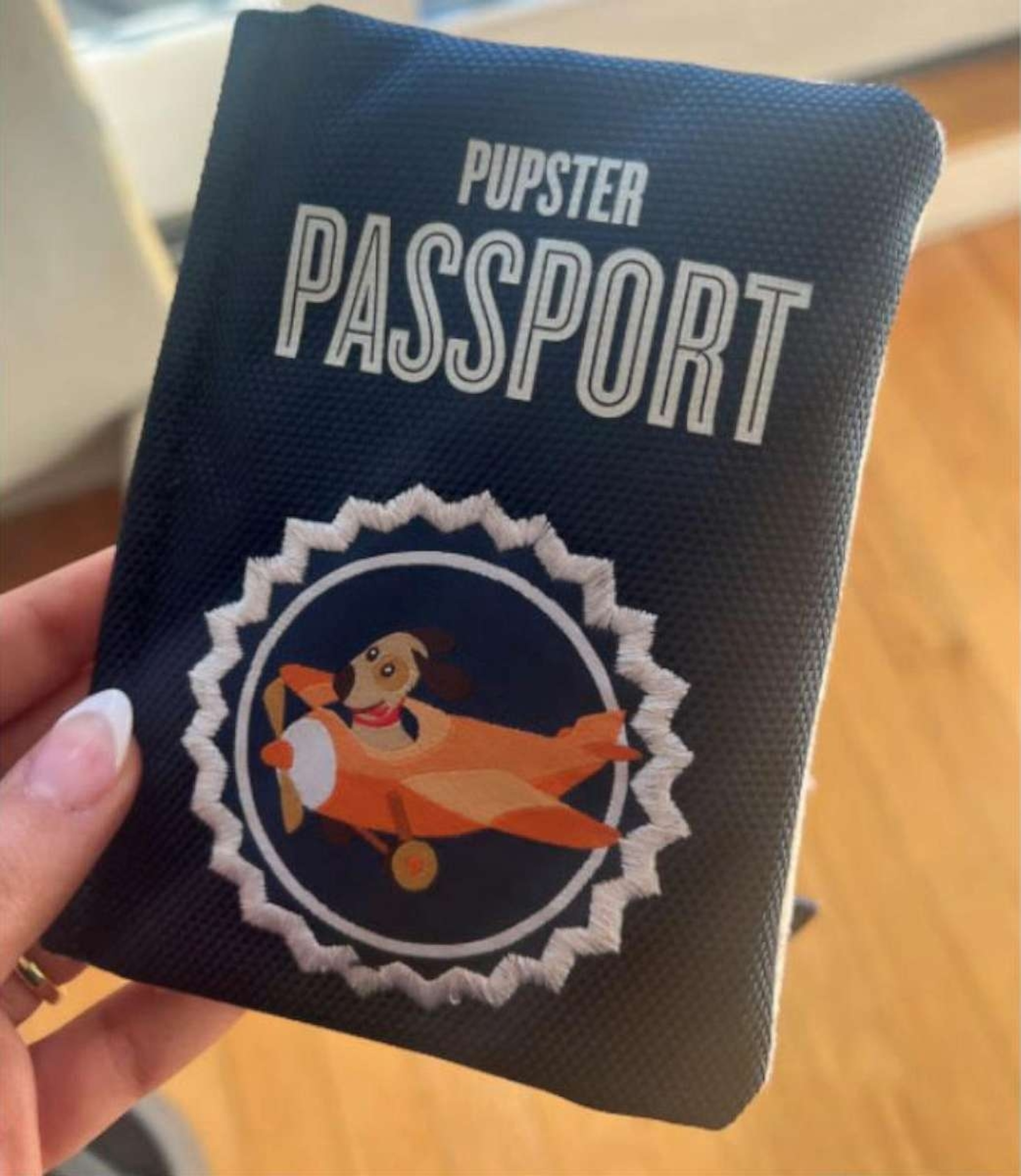 PHOTO: Chickie also received his very own "pupster passport."