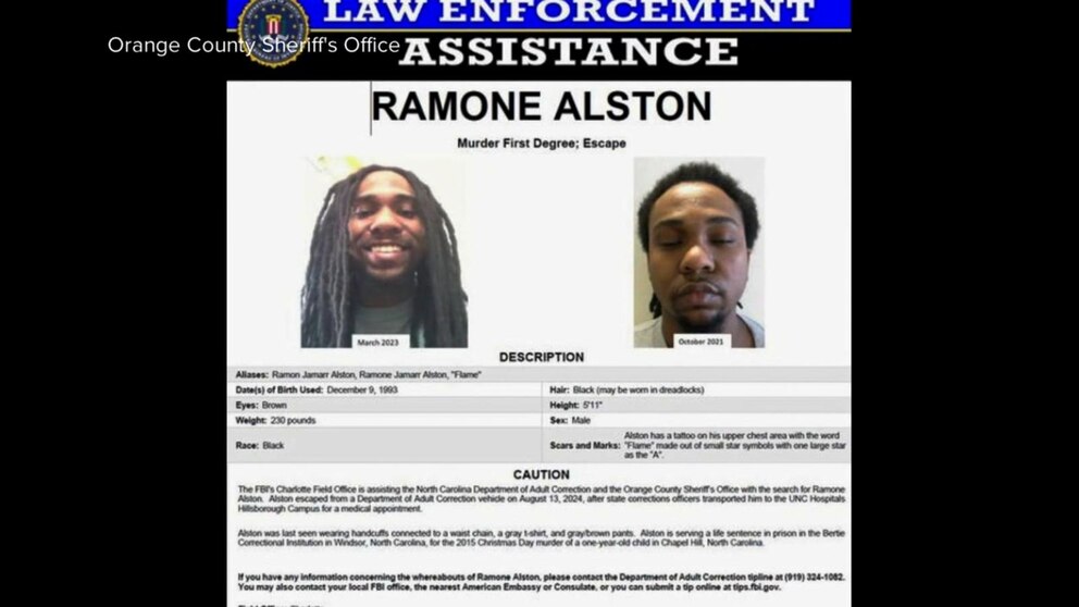 Video North Carolina authorities suspend ground search for escaped